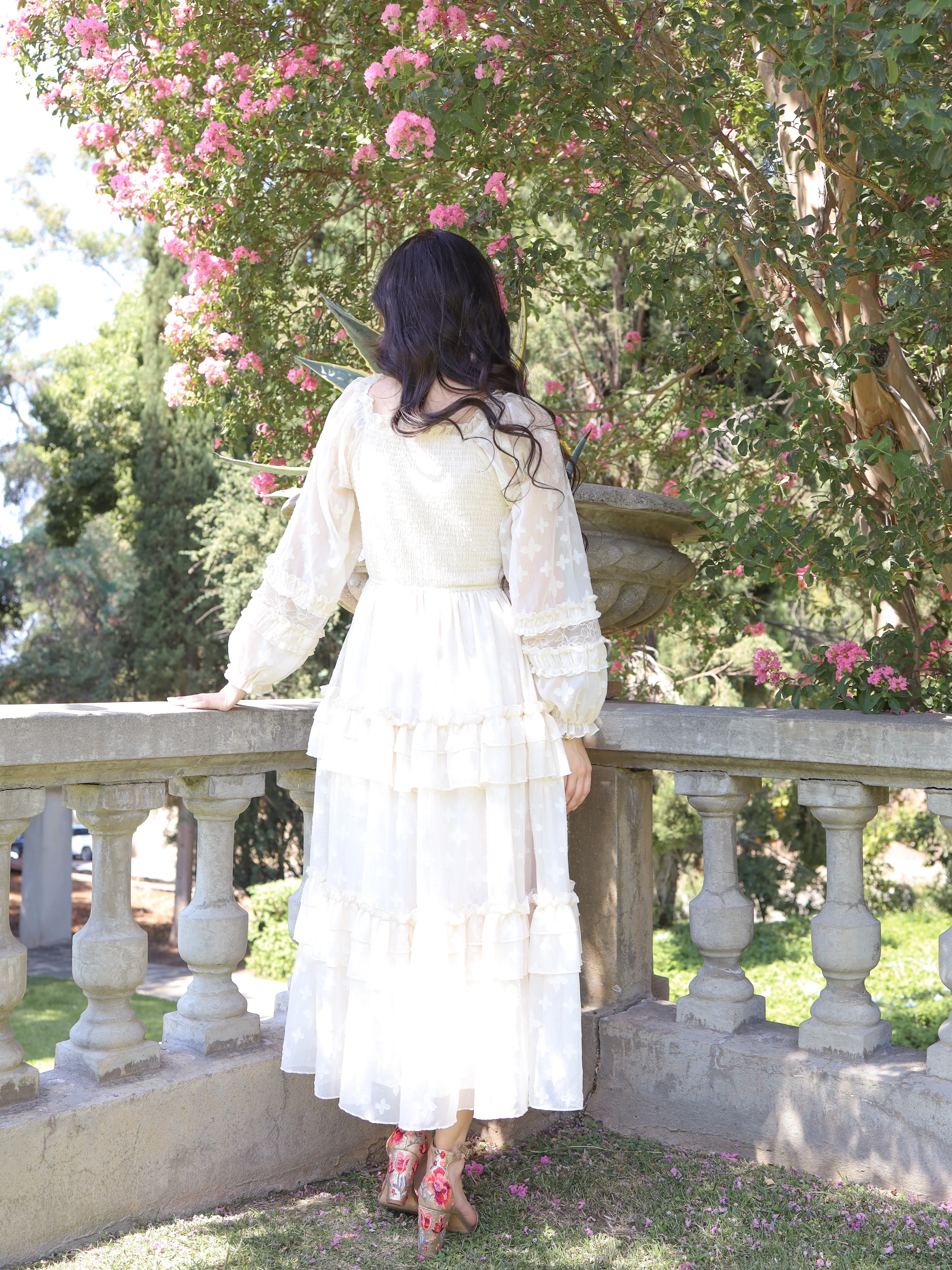 Glittering Garden Dress - Ivory - Image 4