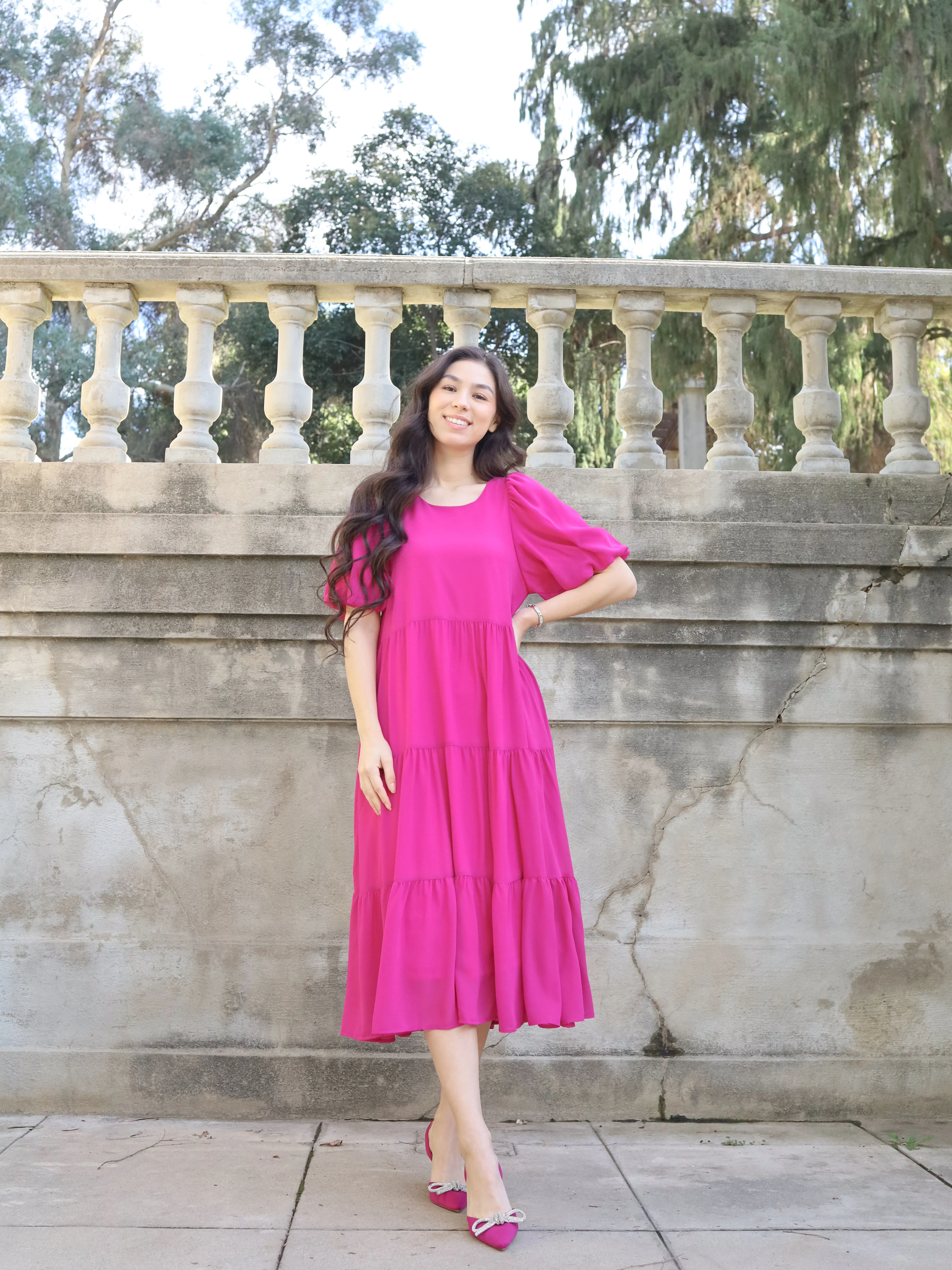 Mariah Dress - Magenta - Image 3