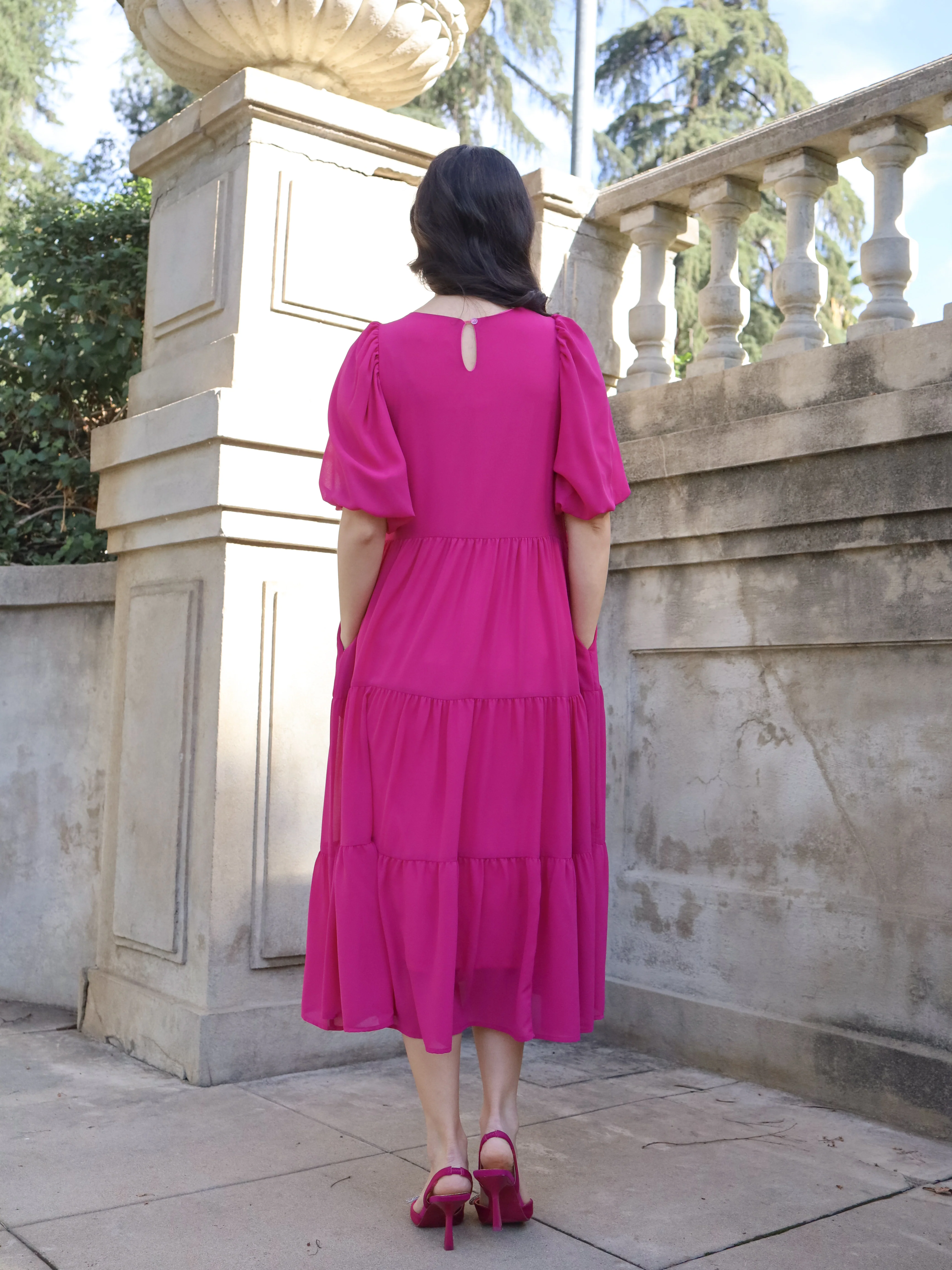 Mariah Dress - Magenta - Image 5