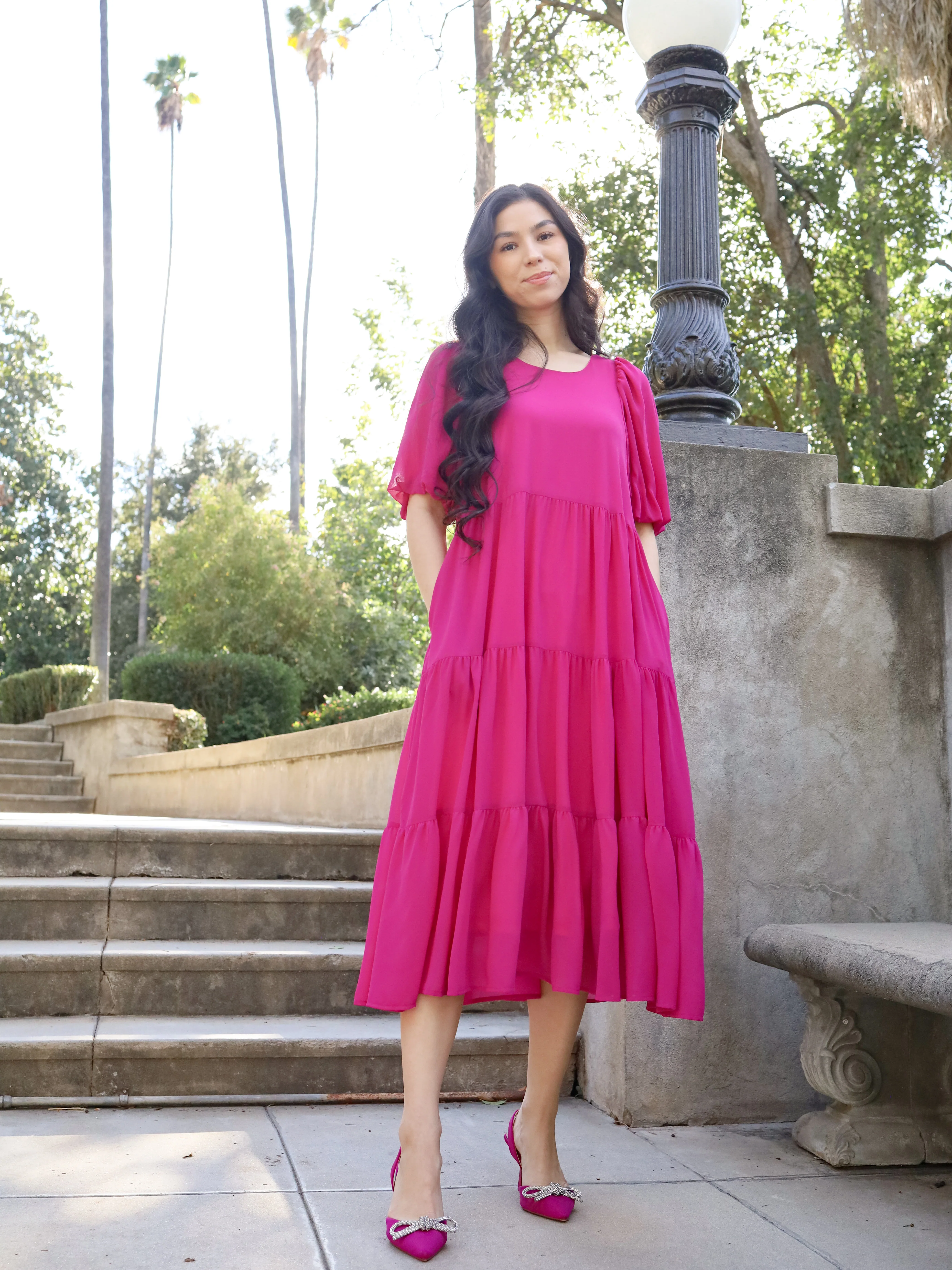 Mariah Dress - Magenta - Image 6