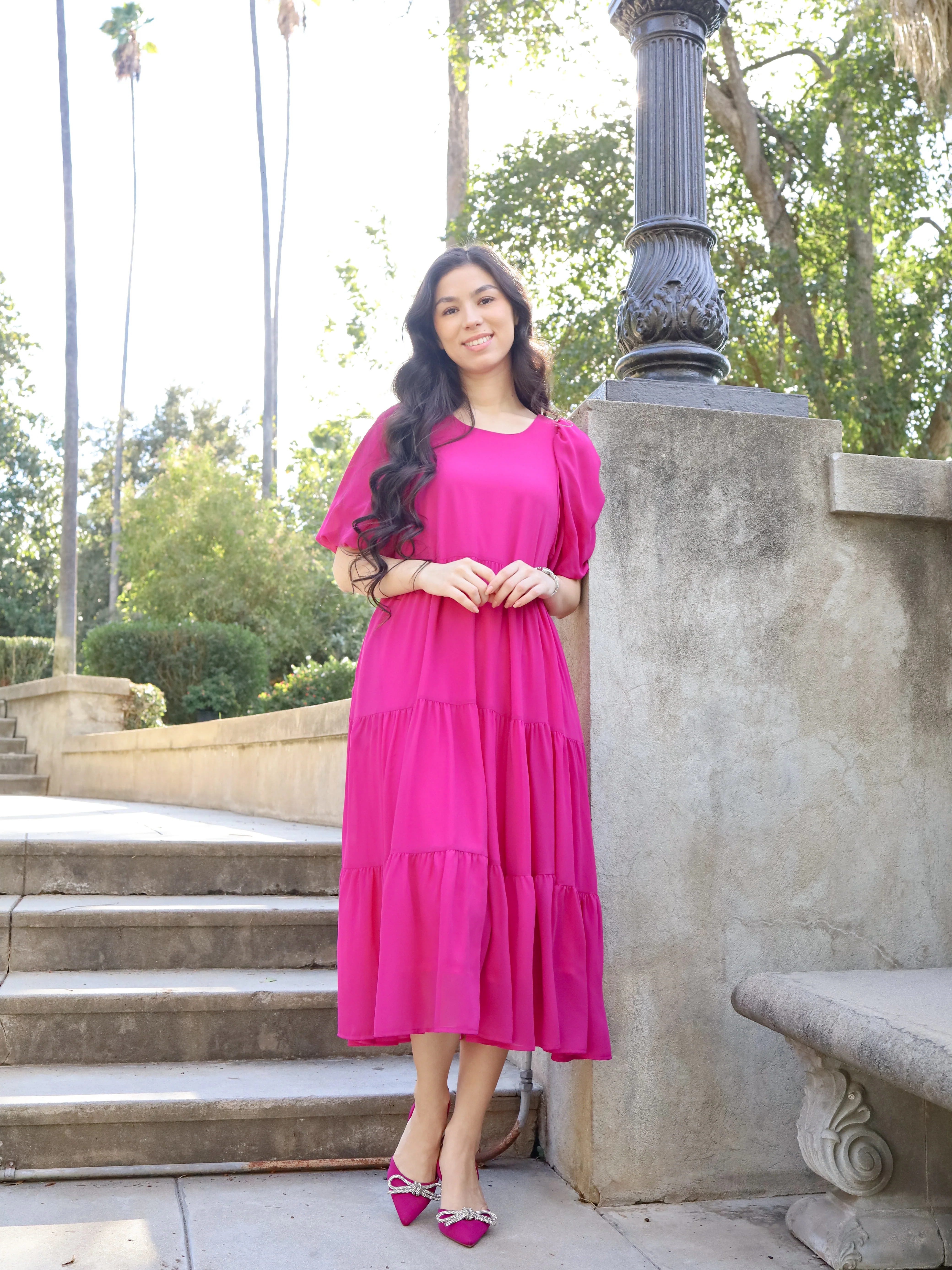 Mariah Dress - Magenta - Image 8