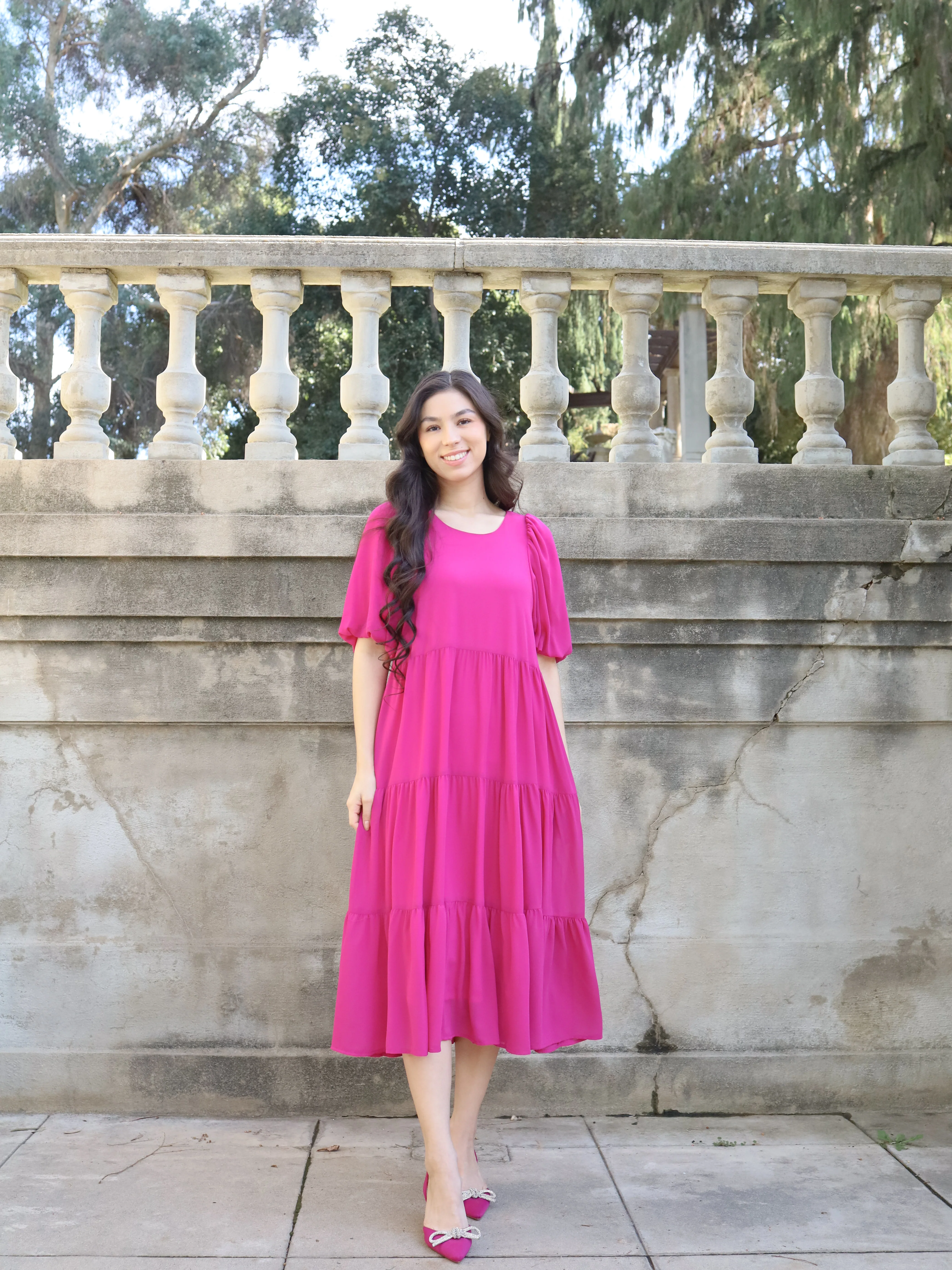 Mariah Dress - Magenta - Image 9