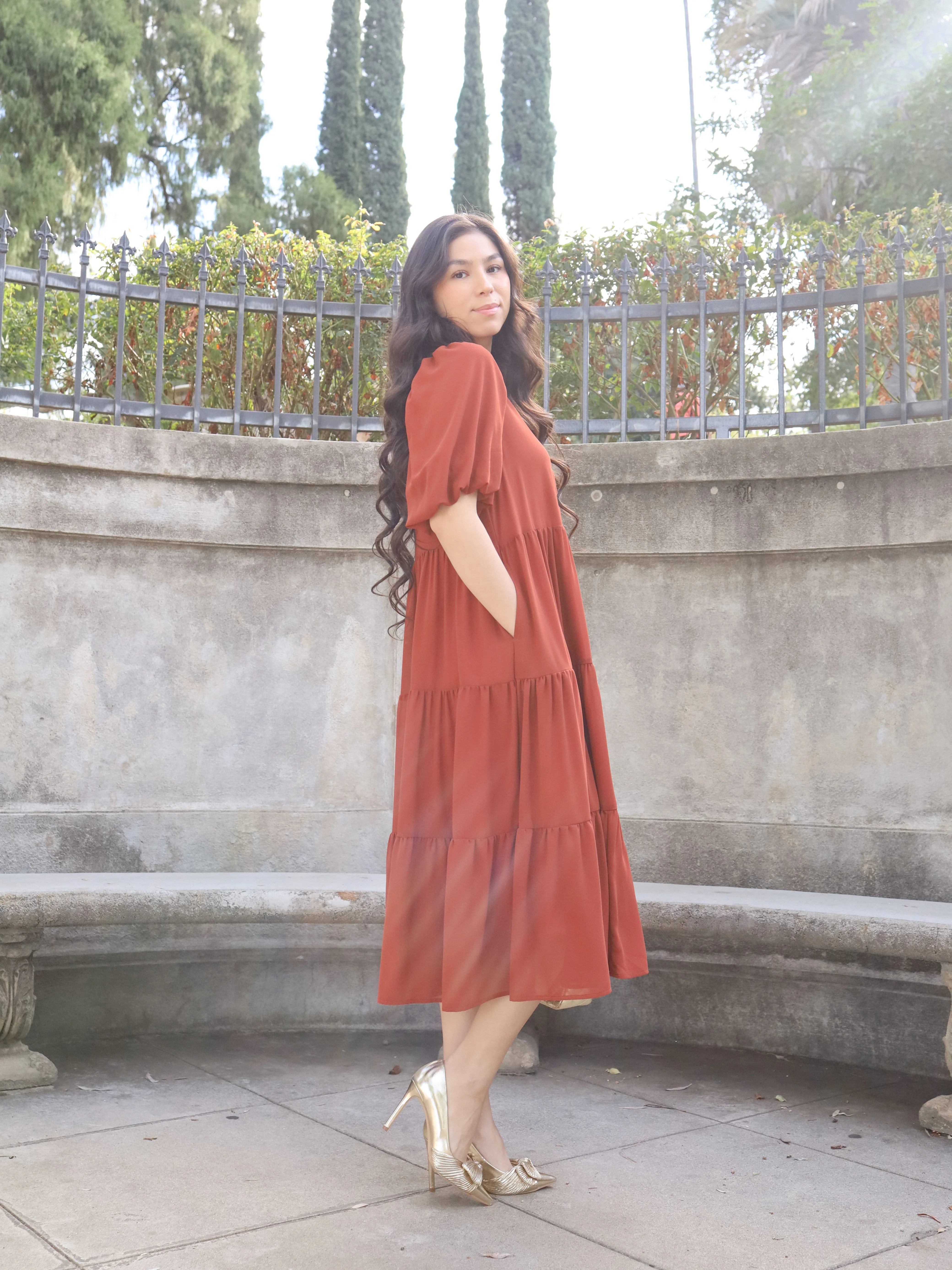 Mariah Dress - Rust - Image 3