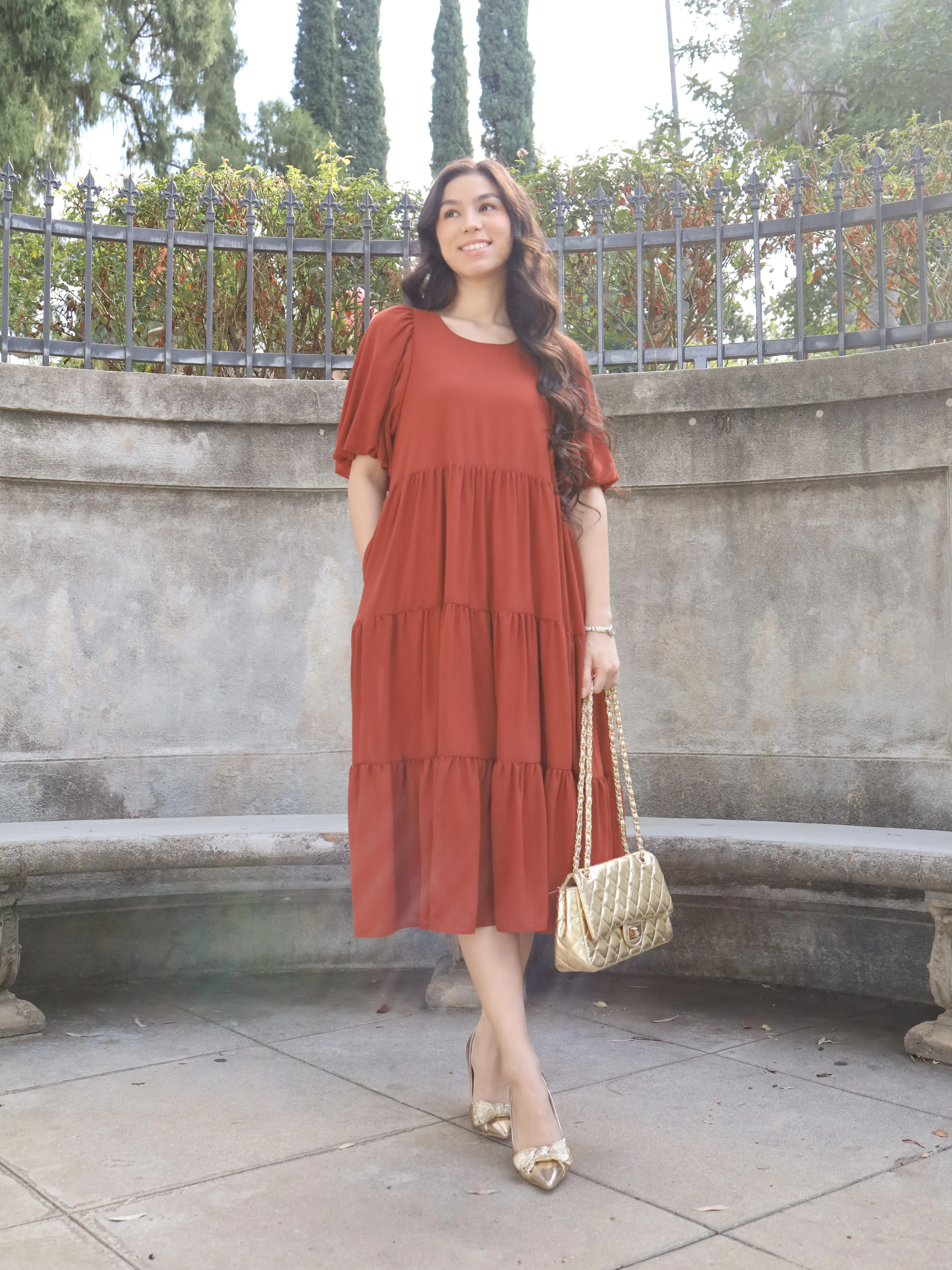 Mariah Dress - Rust - Image 4