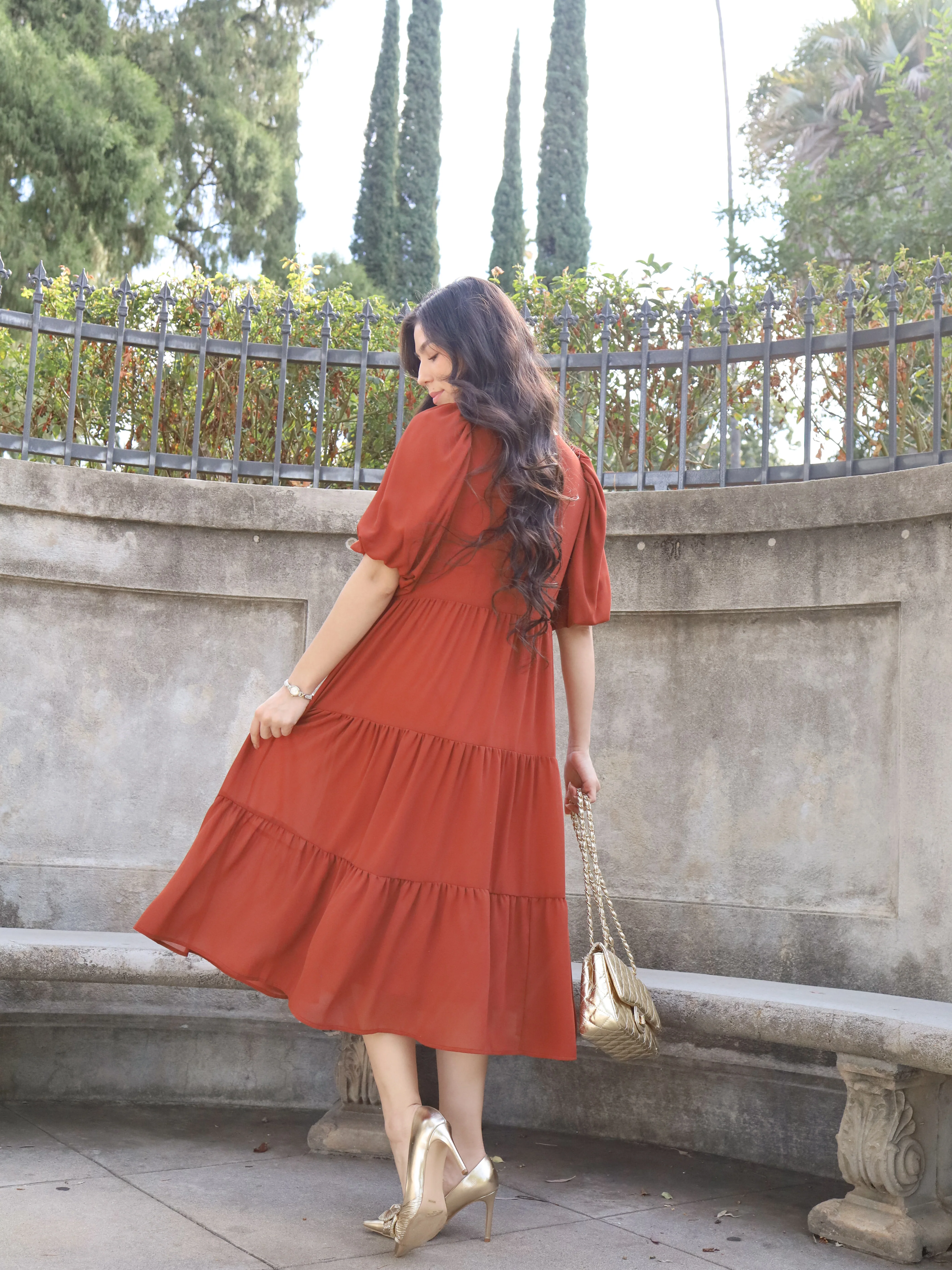 Mariah Dress - Rust - Image 6