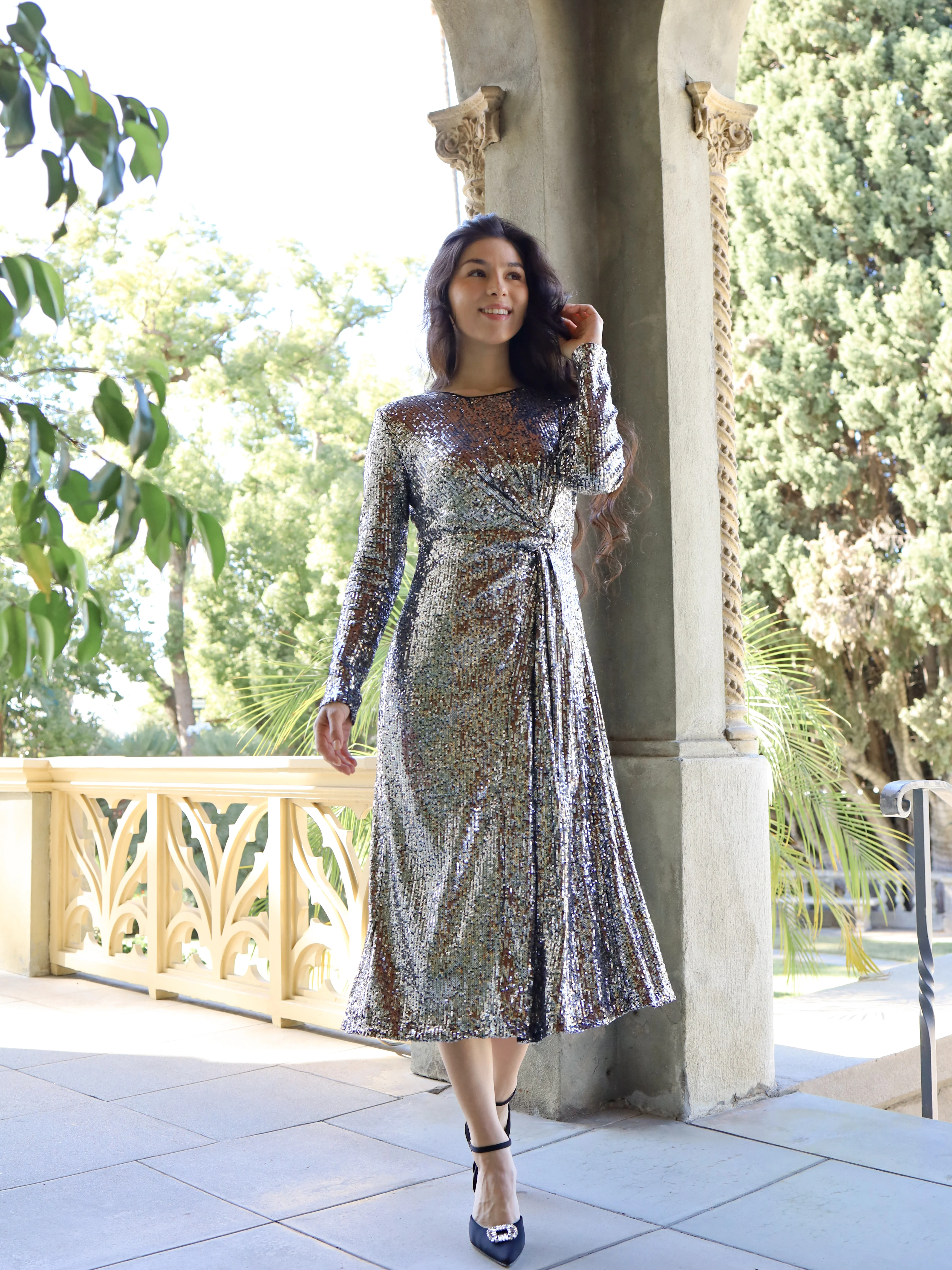 Starlet Dress - Gunmetal - Image 6