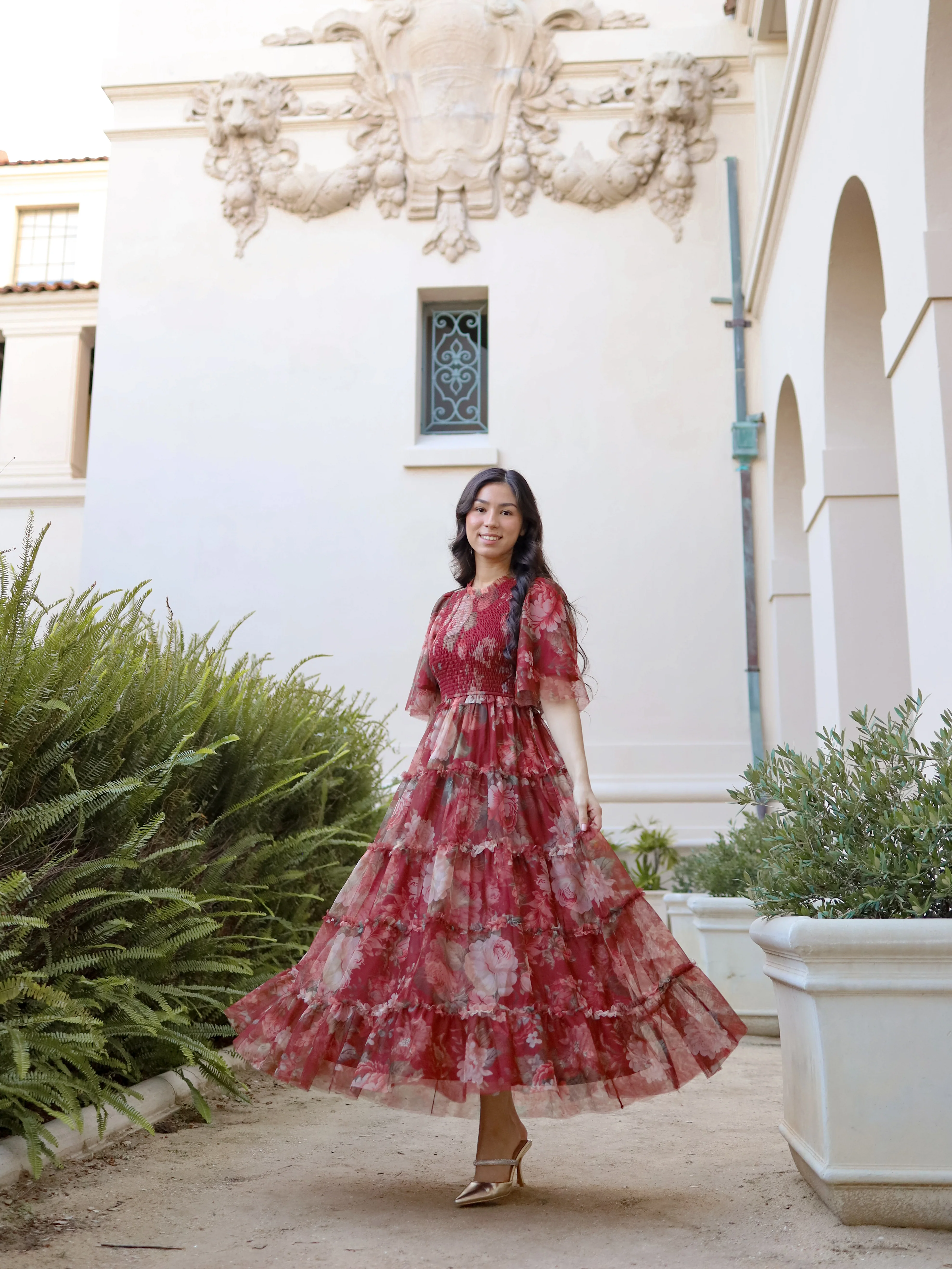 Vintage Romance Dress - Crimson Rose - Image 10