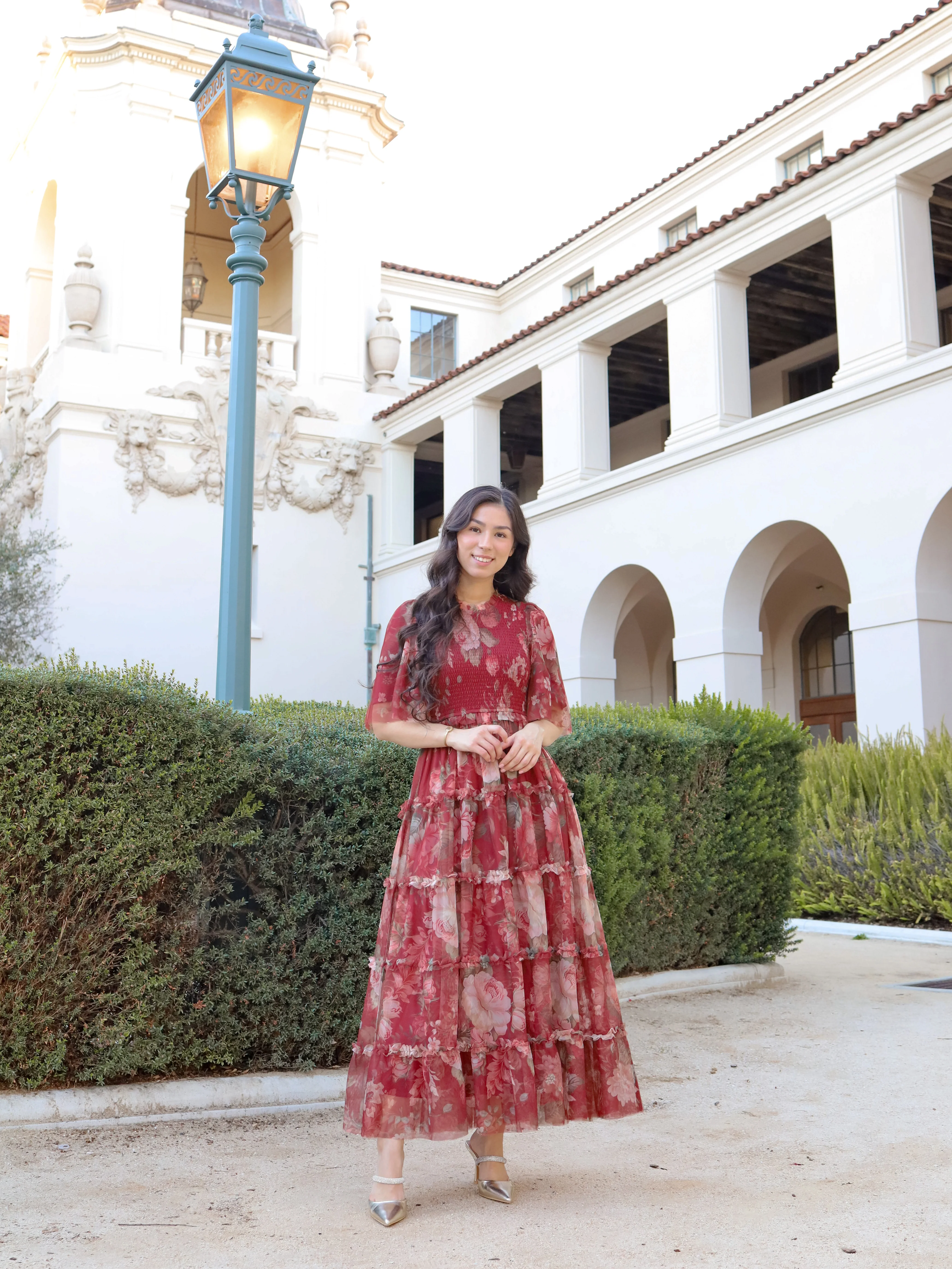 Vintage Romance Dress - Crimson Rose - Image 11