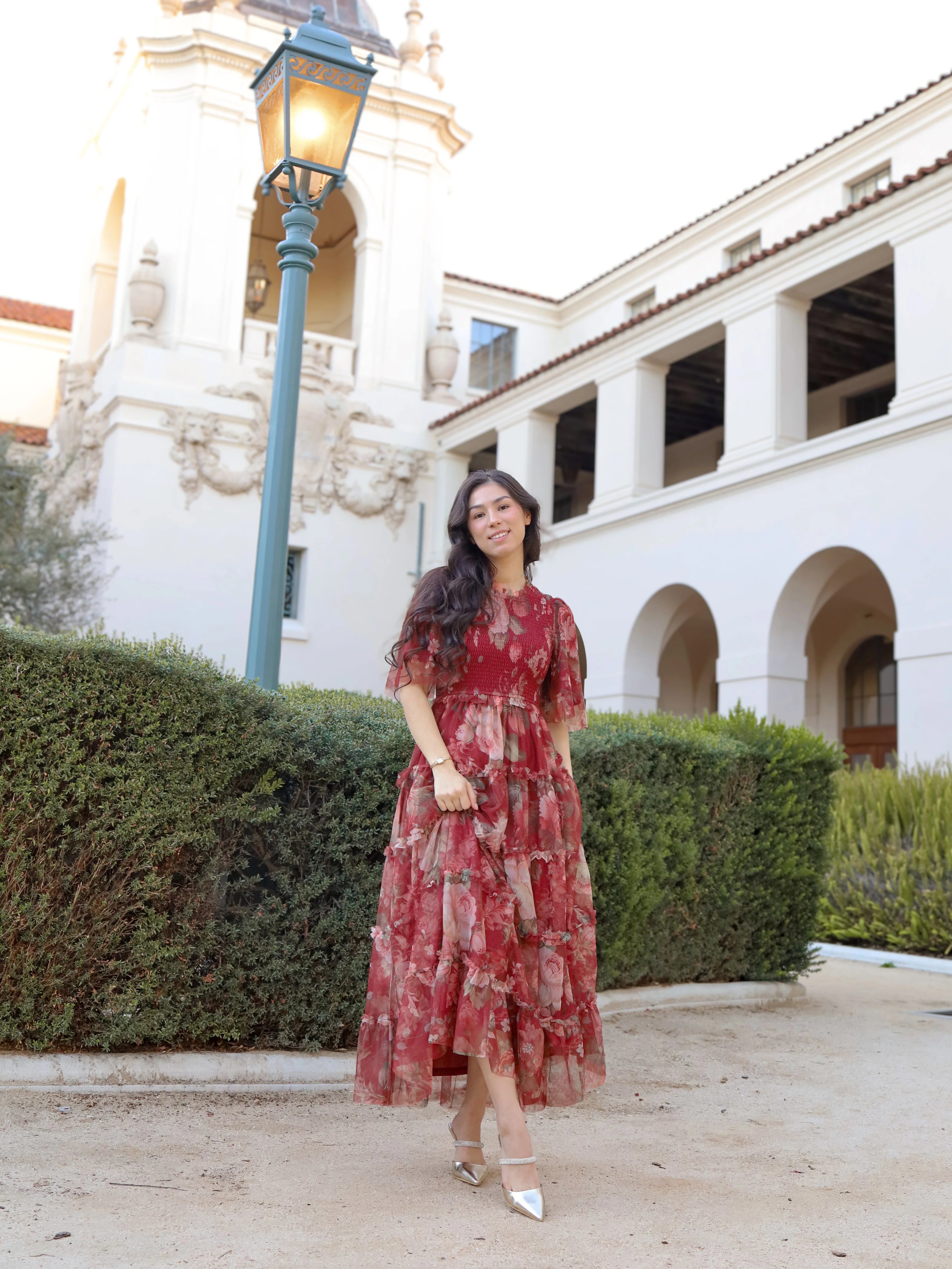 Vintage Romance Dress - Crimson Rose - Image 12