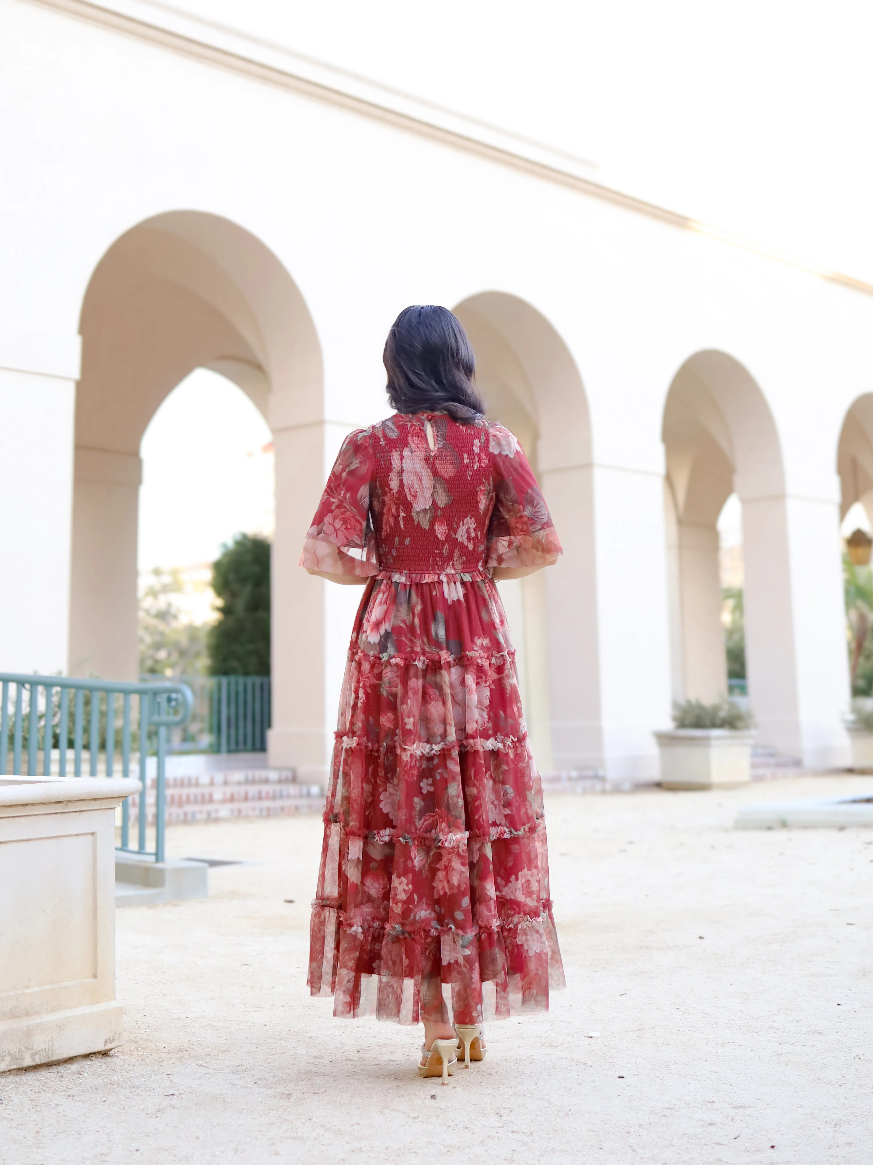 Vintage Romance Dress - Crimson Rose - Image 4