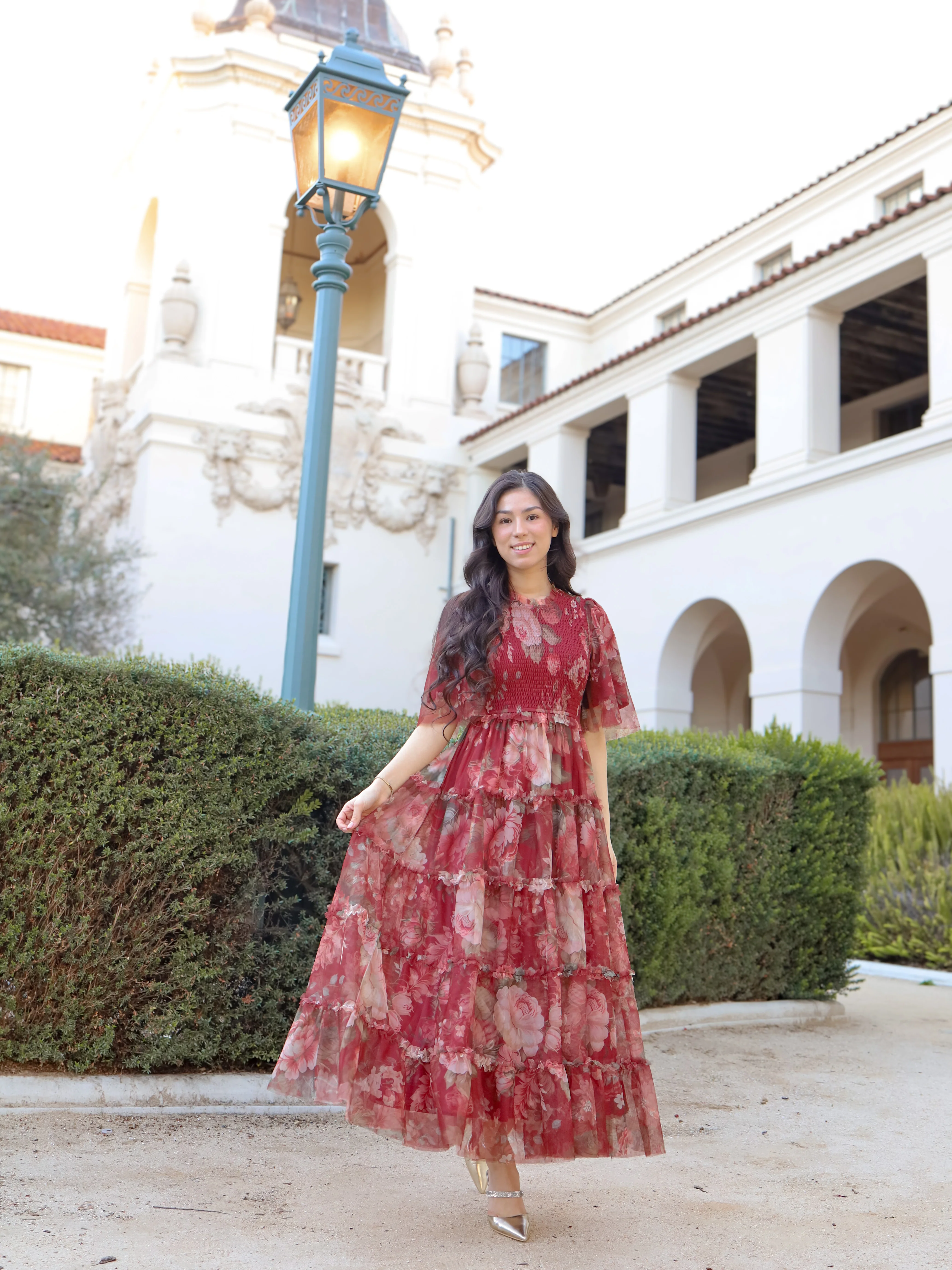 Vintage Romance Dress - Crimson Rose - Image 6