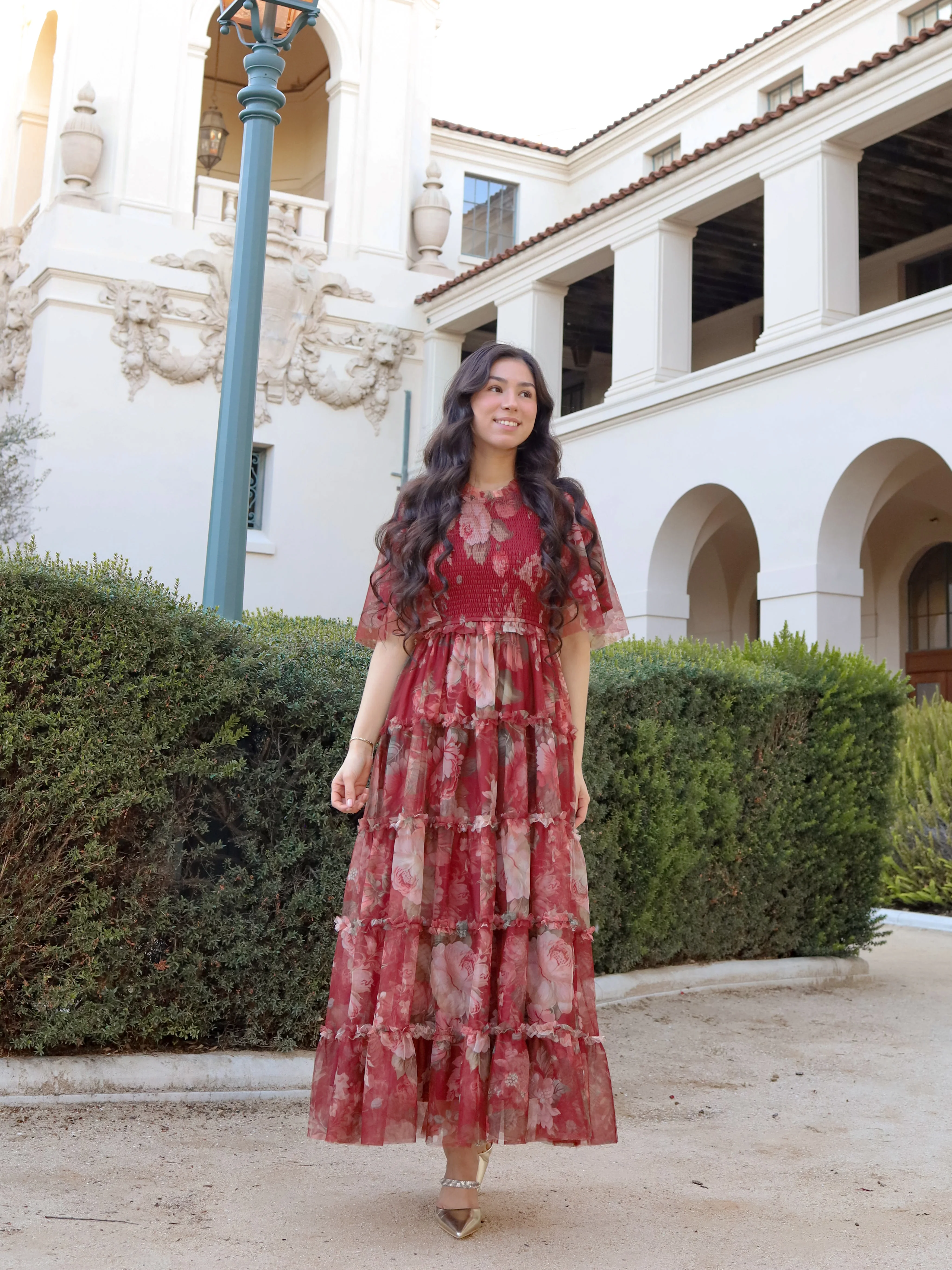 Vintage Romance Dress - Crimson Rose - Image 7