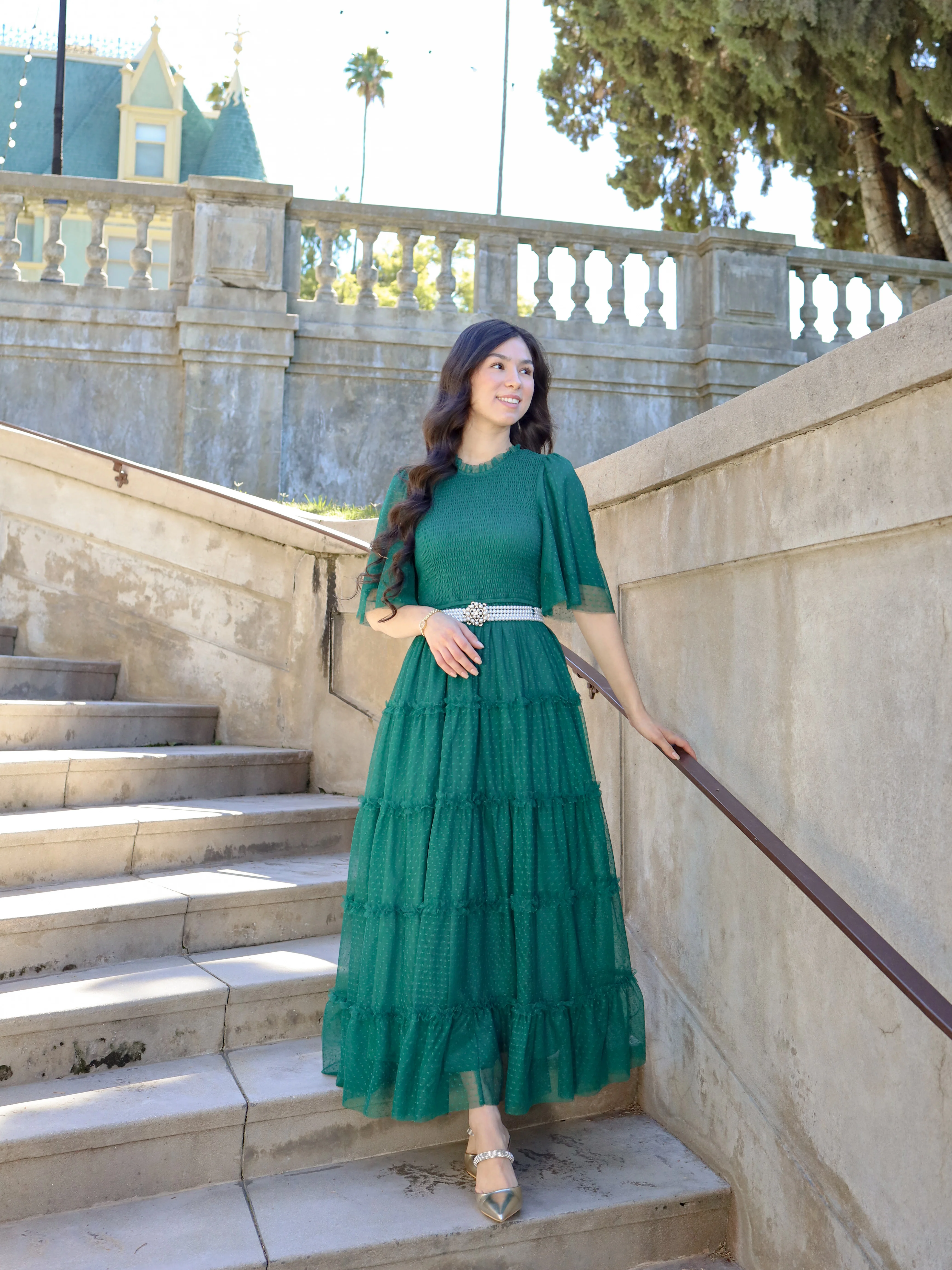 Vintage Romance Dress - Forest - Image 6