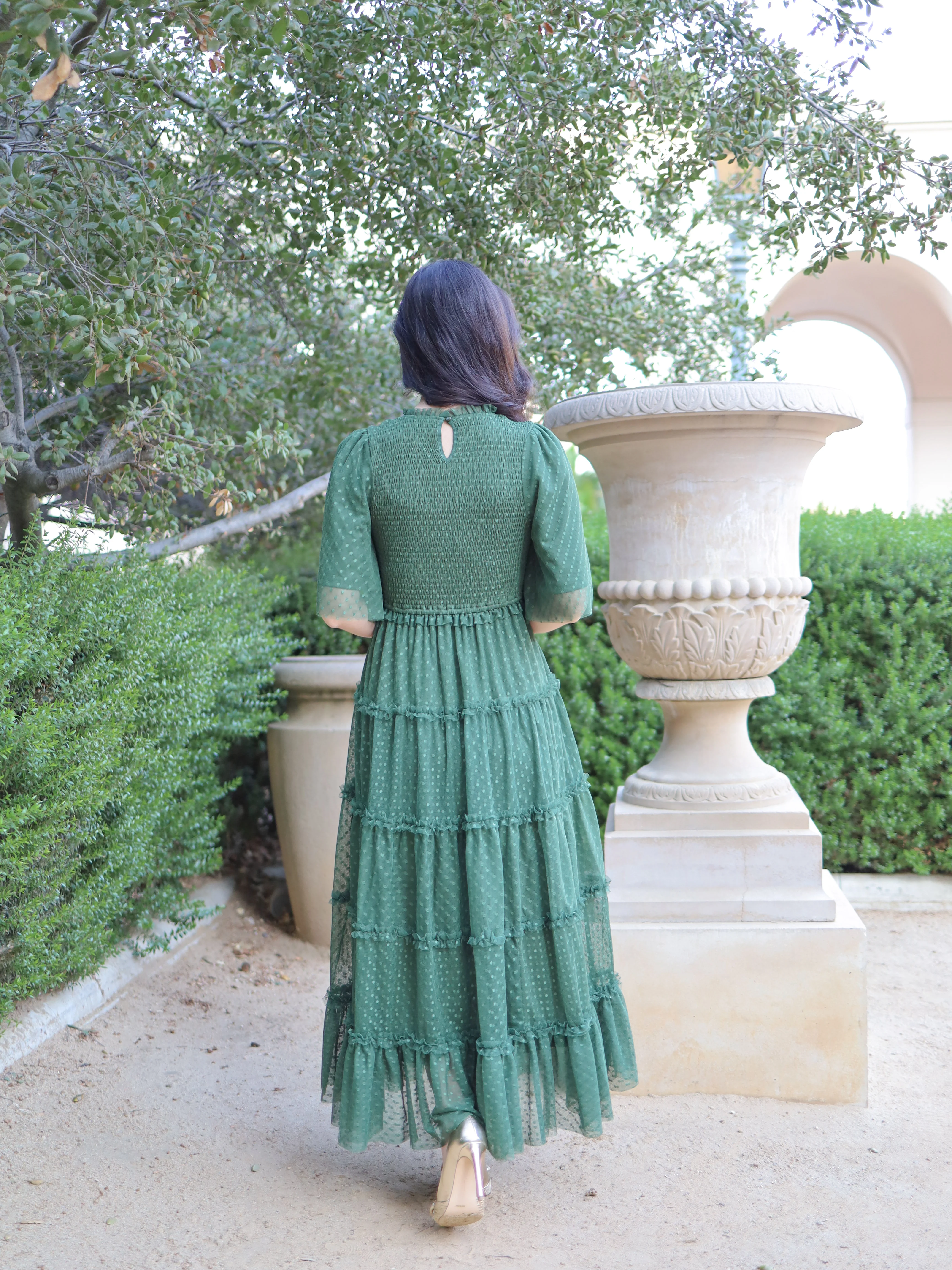 Vintage Romance Dress - Fern Green - Image 4