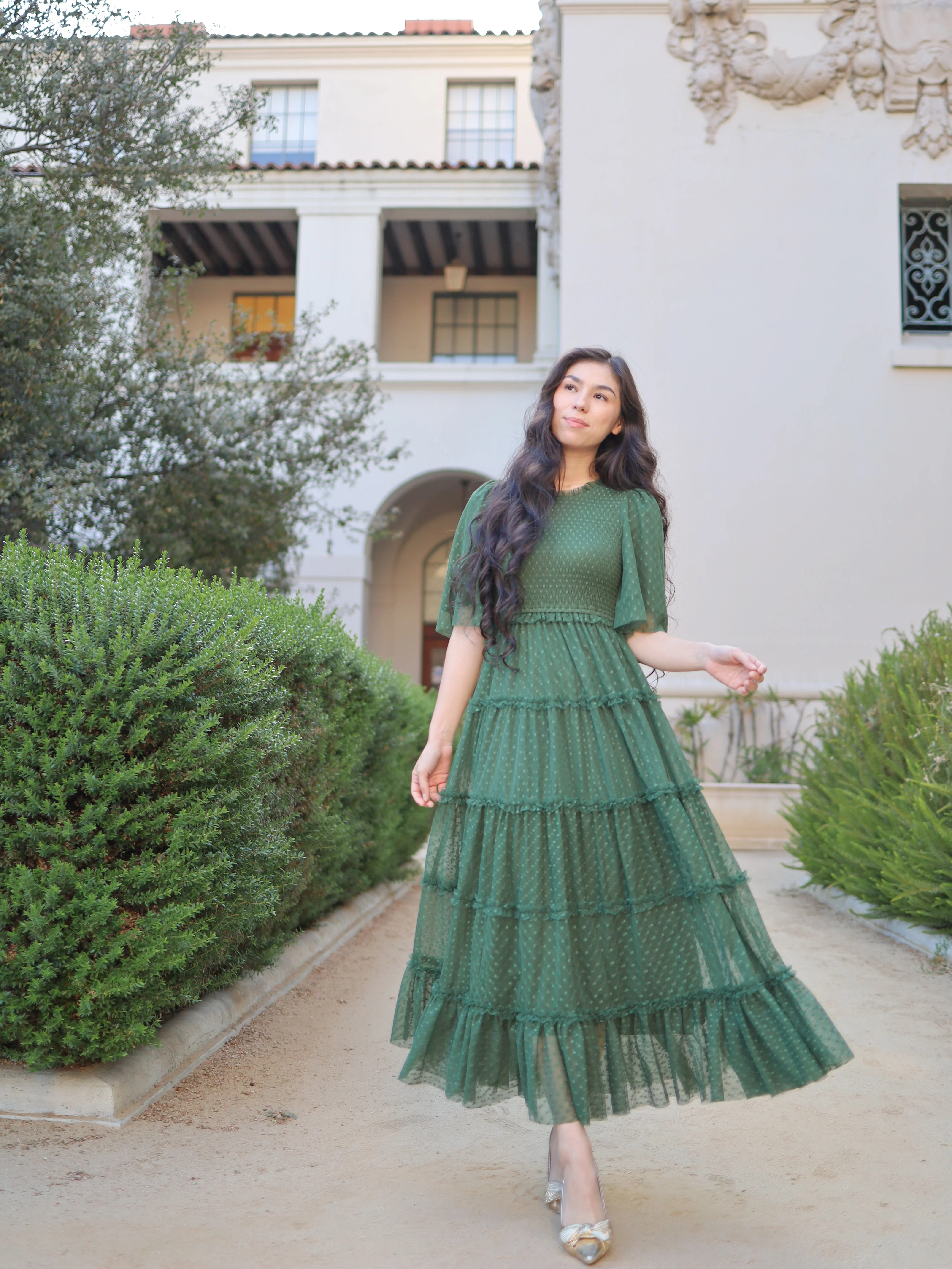 Vintage Romance Dress - Fern Green - Image 5
