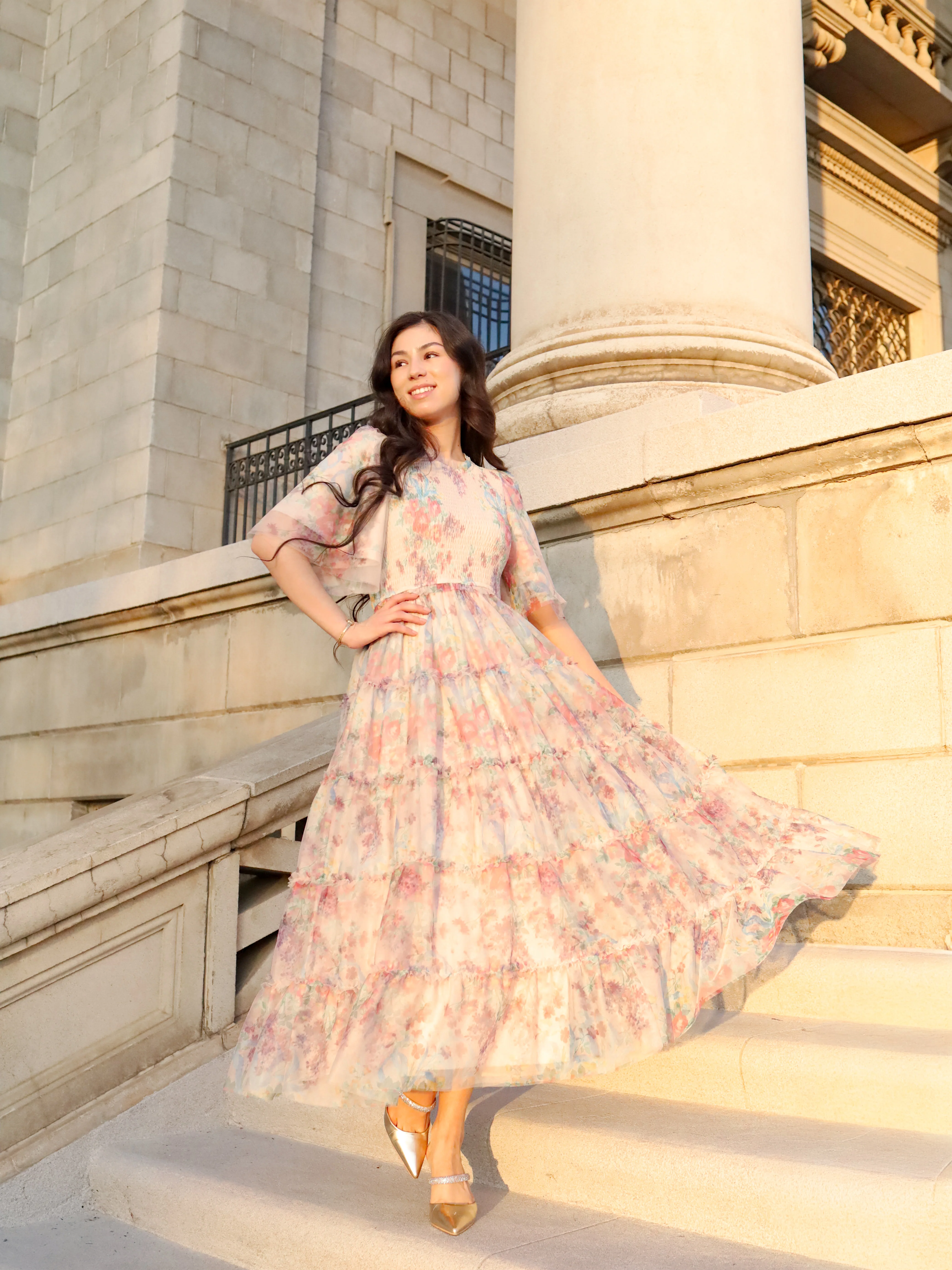 Vintage Romance Dress - Ivory Garden - Image 9