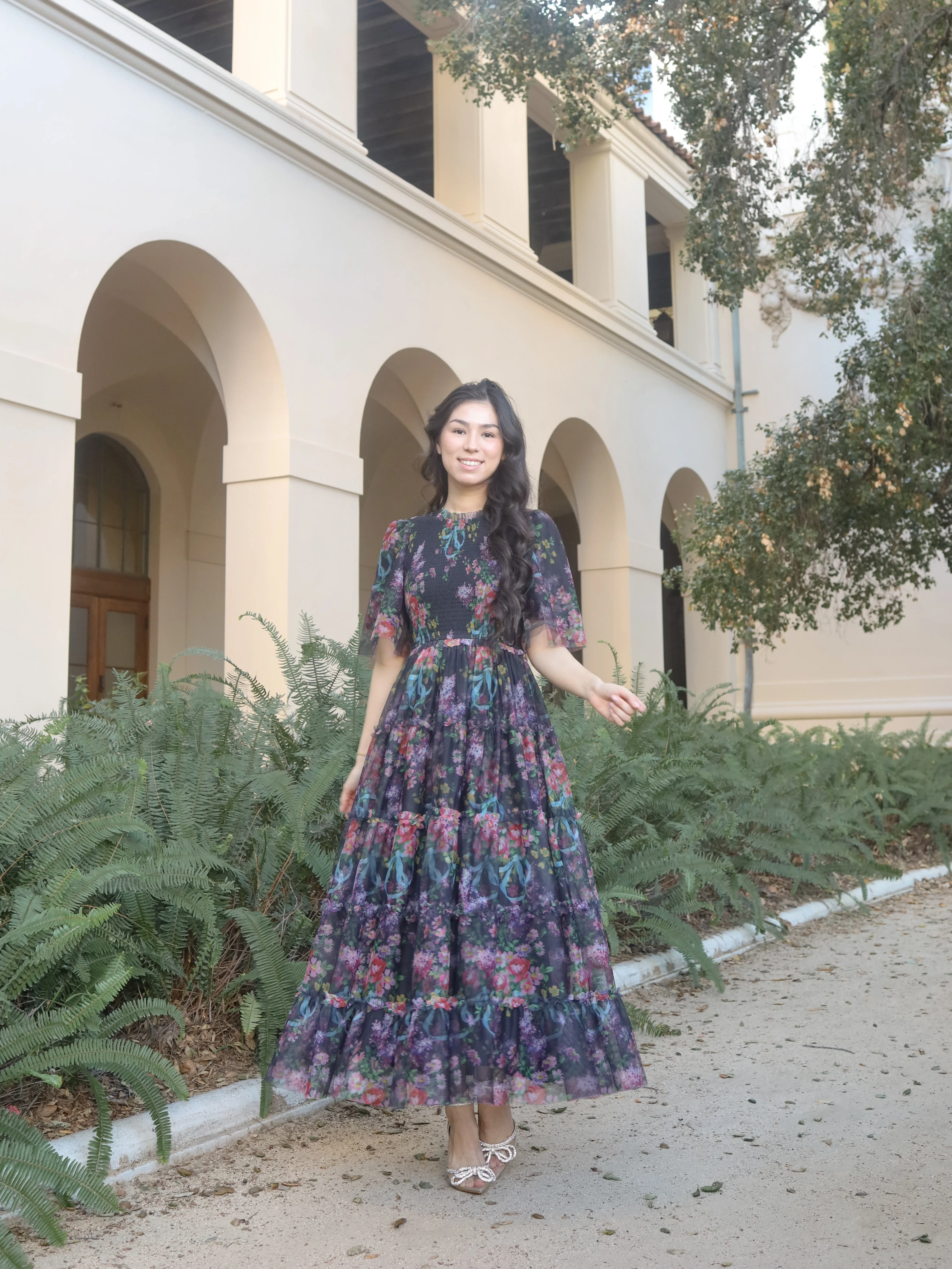 Vintage Romance Dress - Midnight Garden - Image 11