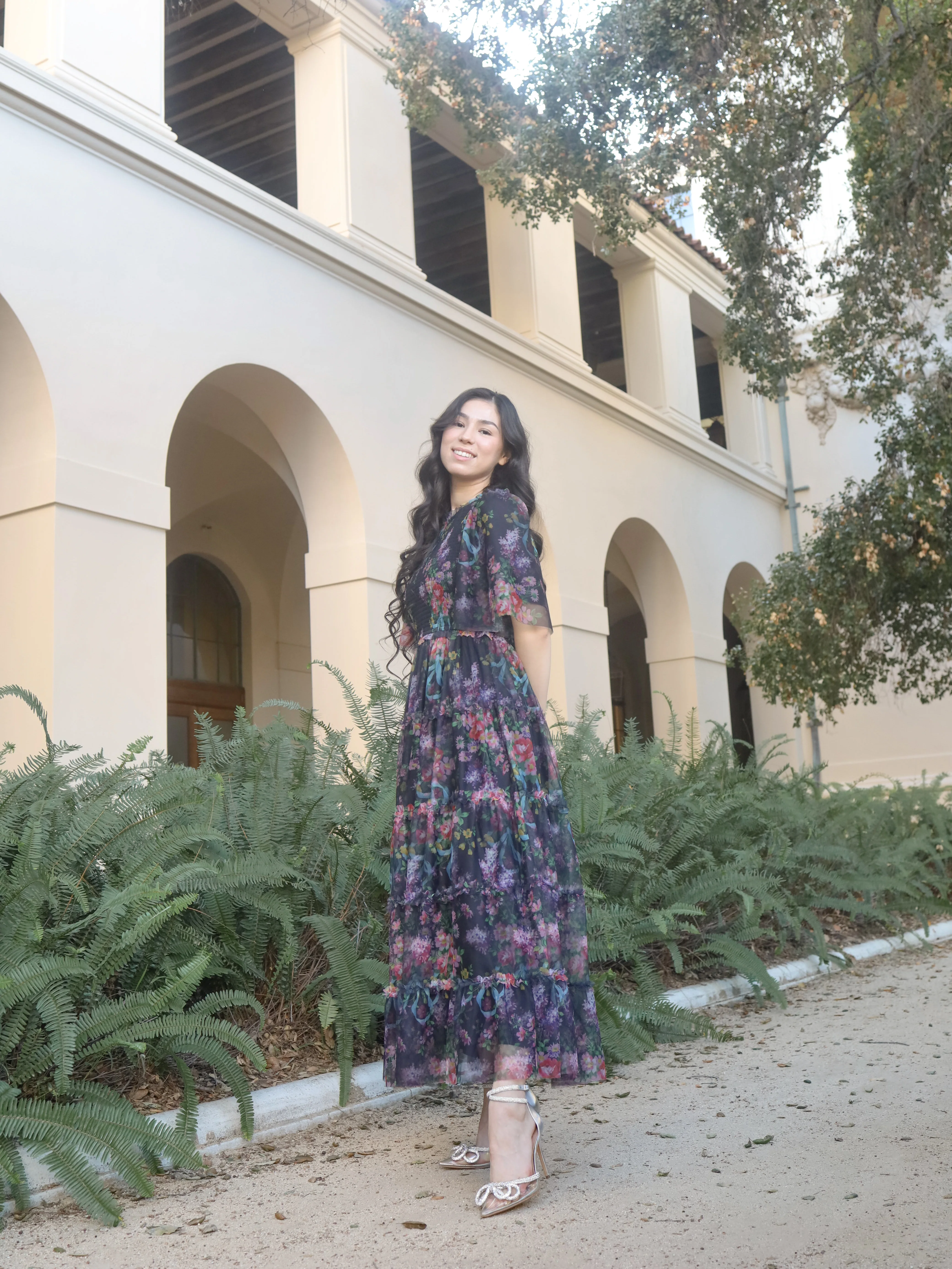 Vintage Romance Dress - Midnight Garden - Image 3