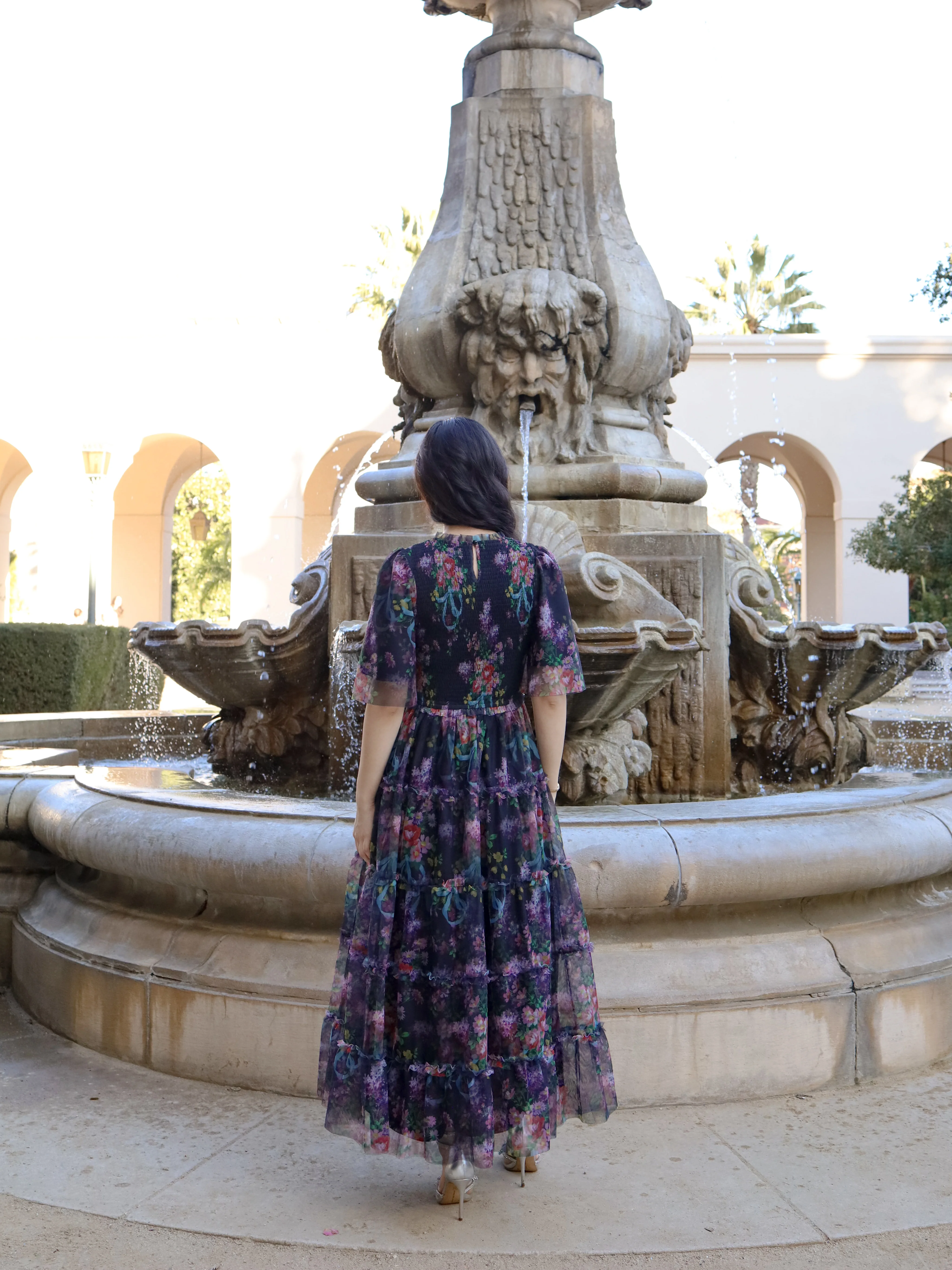 Vintage Romance Dress - Midnight Garden - Image 4