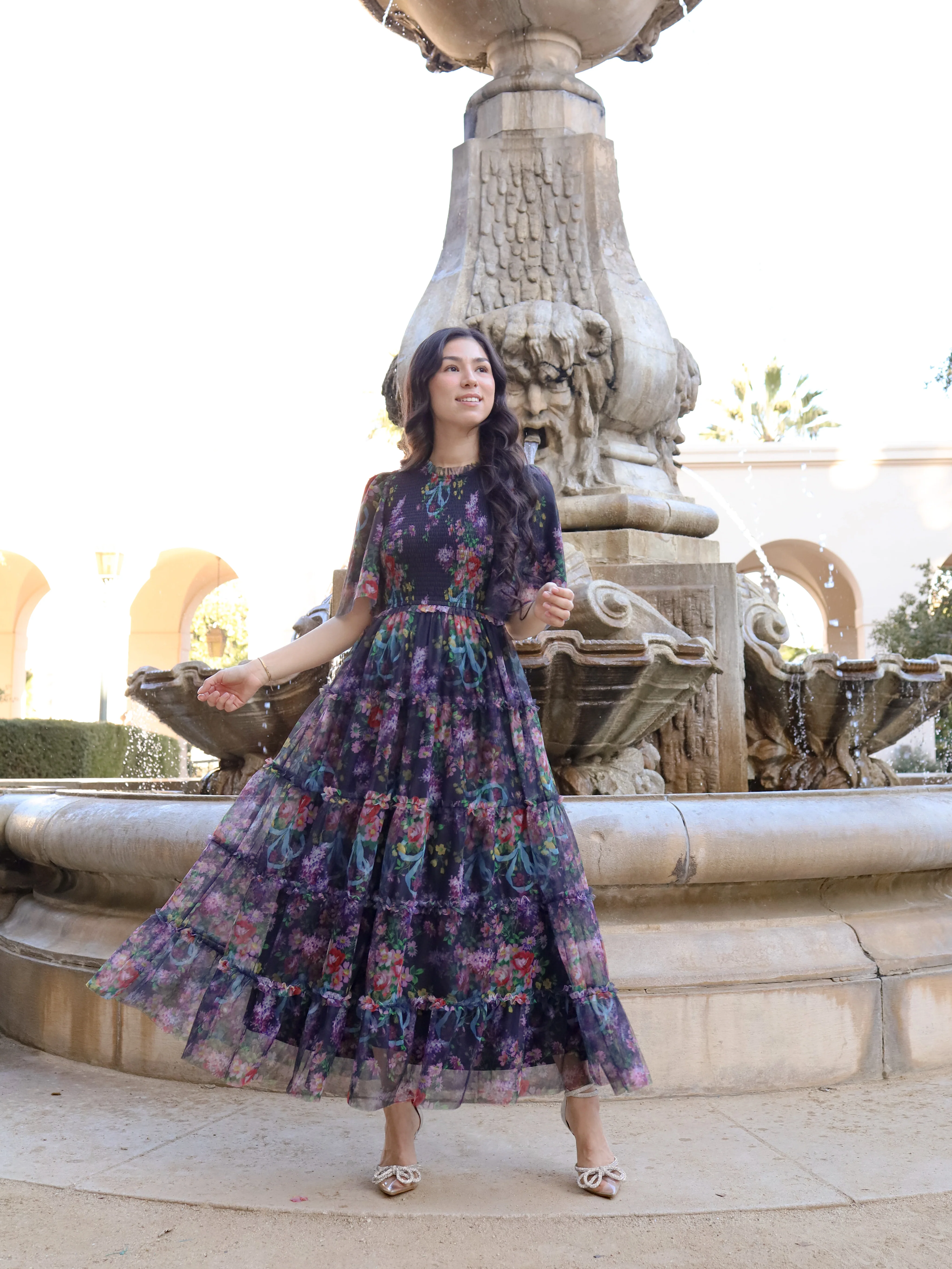 Vintage Romance Dress - Midnight Garden - Image 5