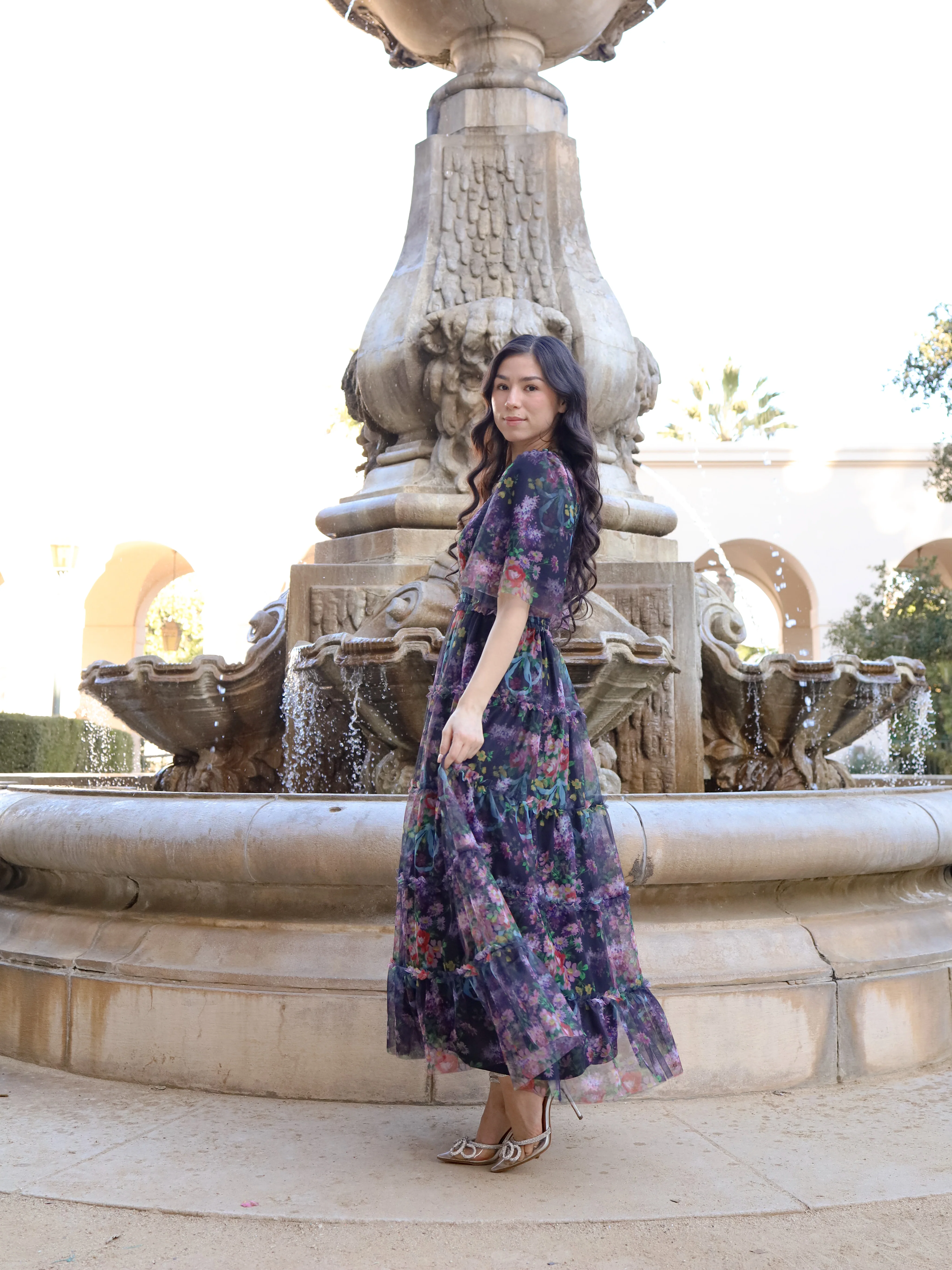 Vintage Romance Dress - Midnight Garden - Image 7