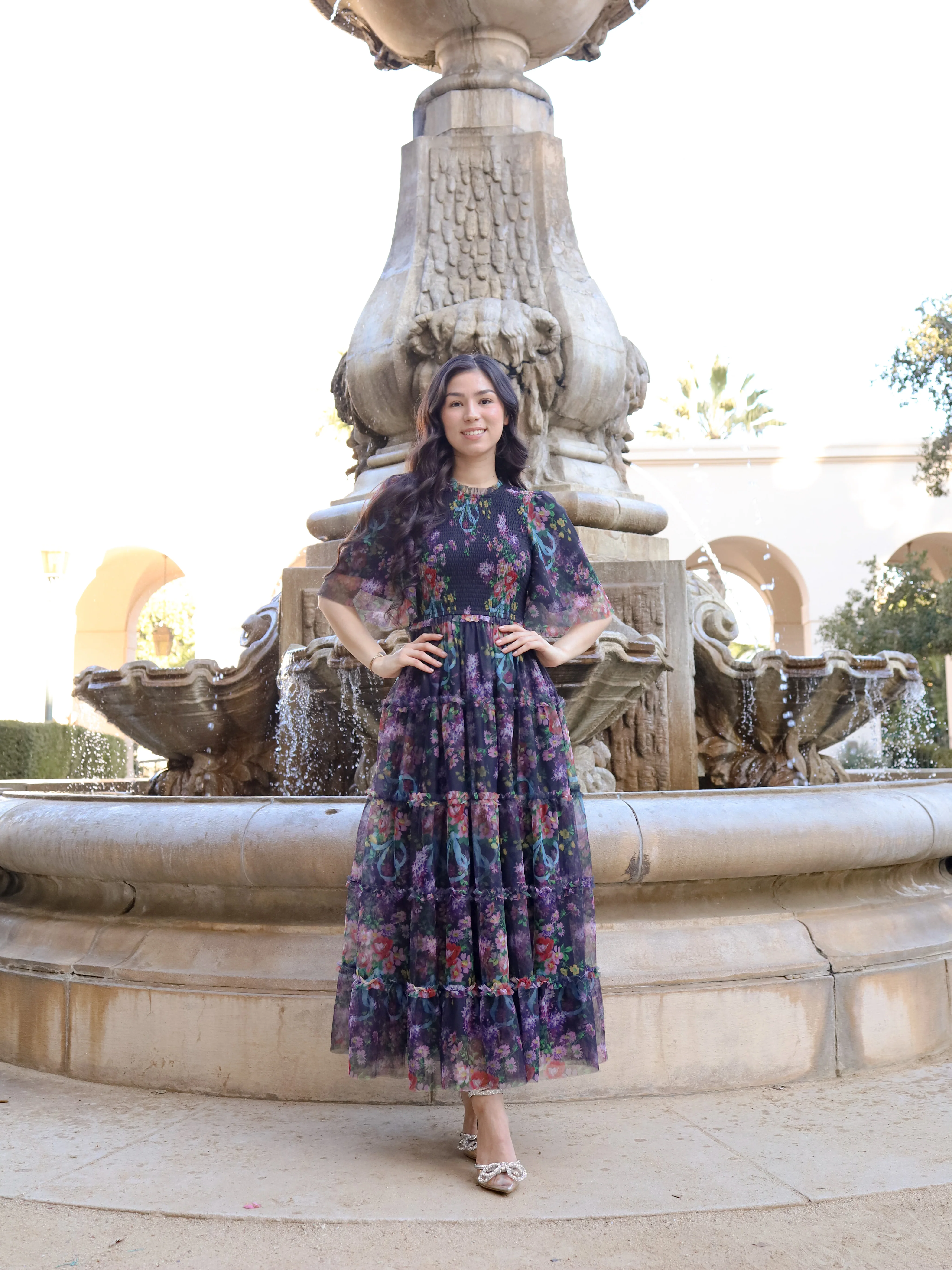 Vintage Romance Dress - Midnight Garden - Image 8