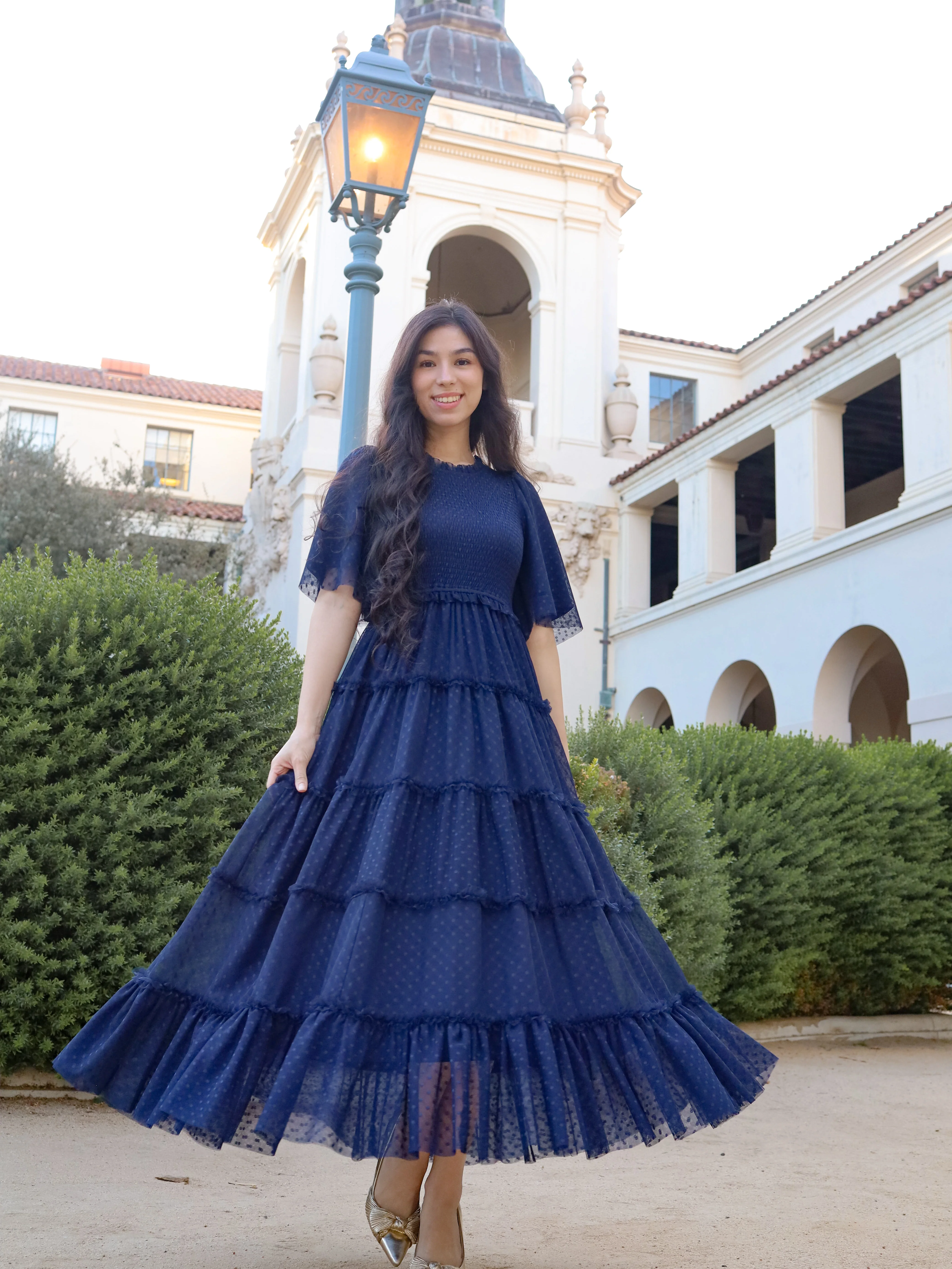 Vintage Romance Dress - Navy - Image 5