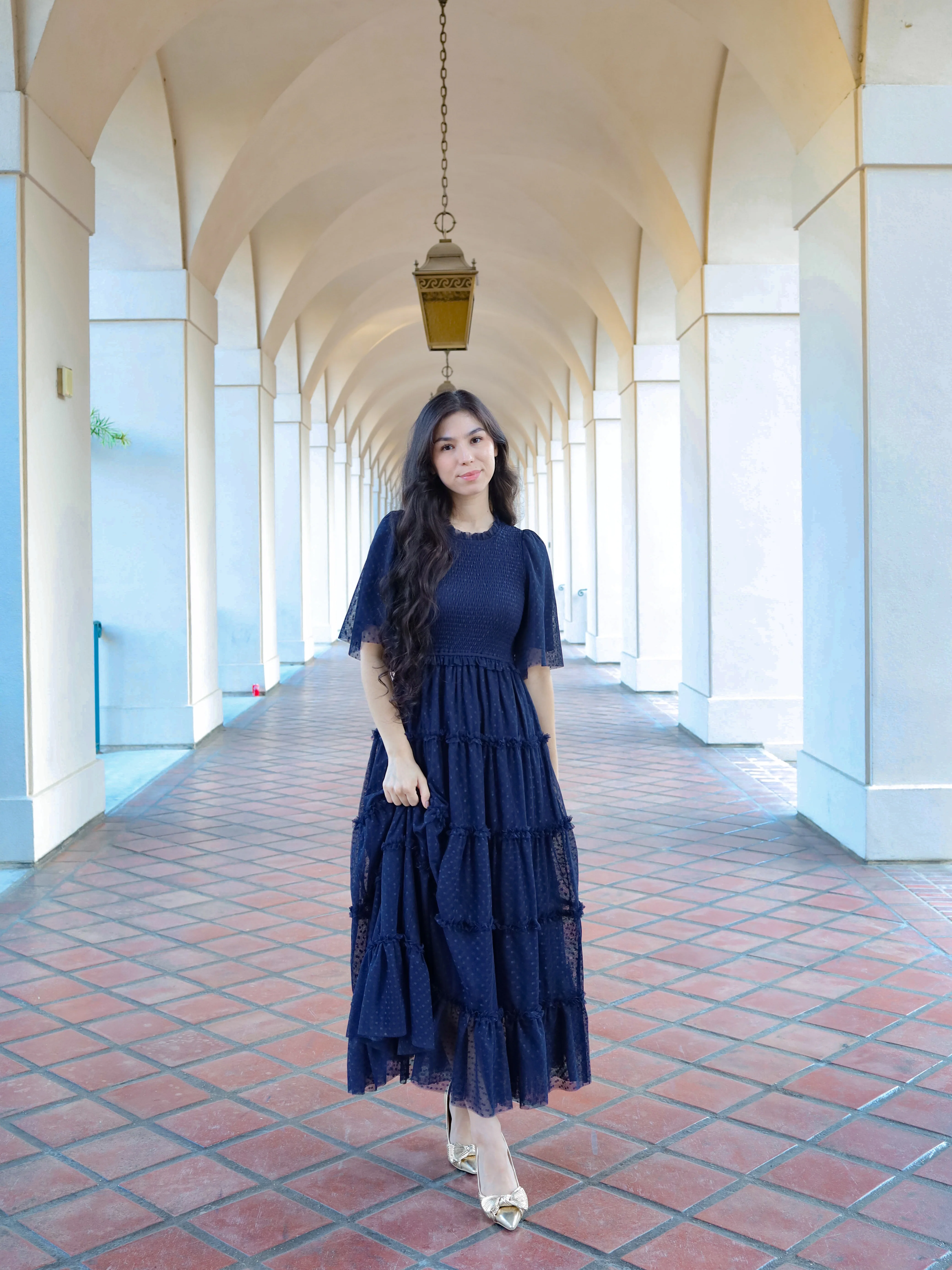 Vintage Romance Dress - Navy - Image 6