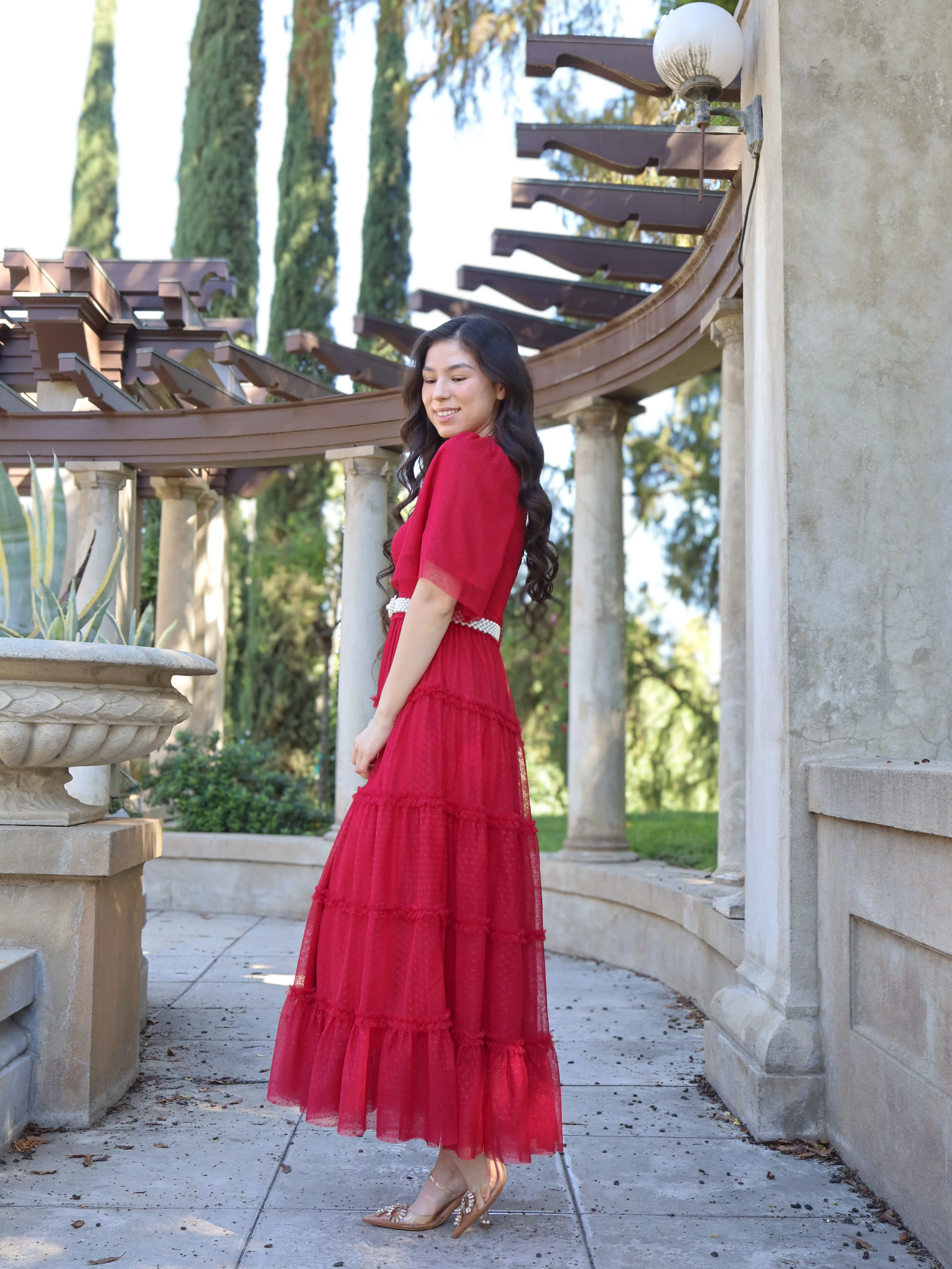 Vintage Romance Dress - Red - Image 3