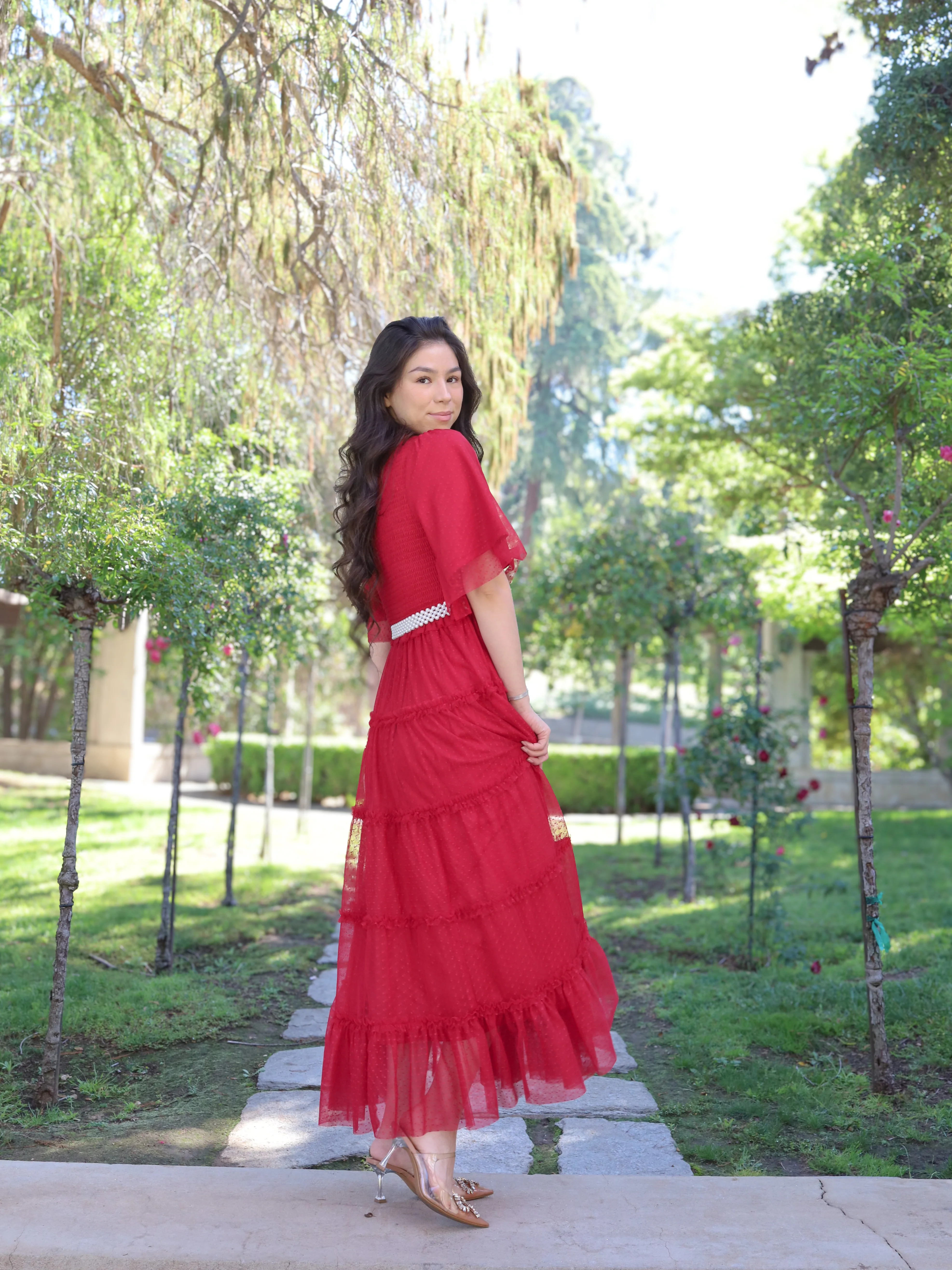 Vintage Romance Dress - Red - Image 5