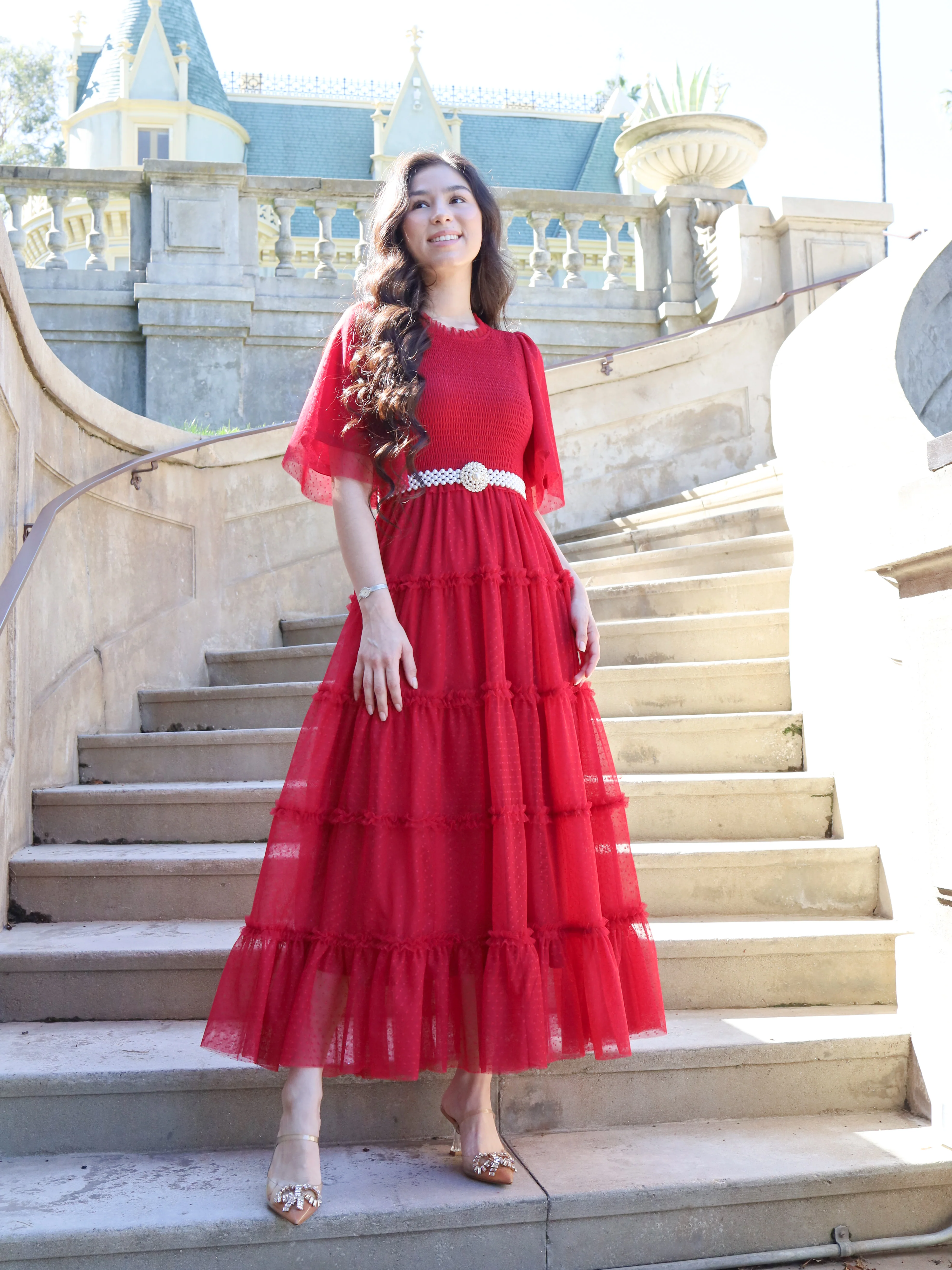 Vintage Romance Dress - Red - Image 6