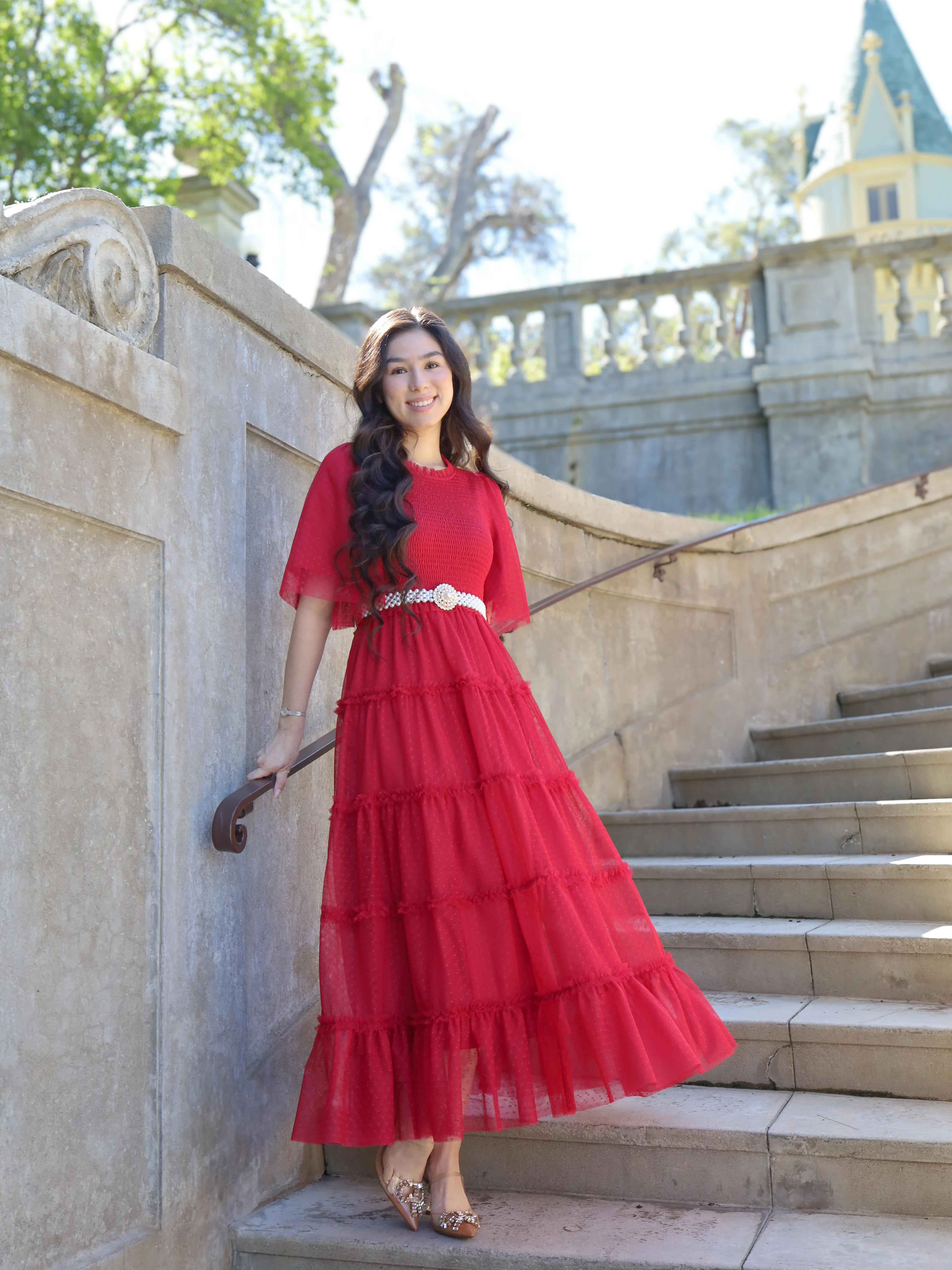 Vintage Romance Dress - Red - Image 8