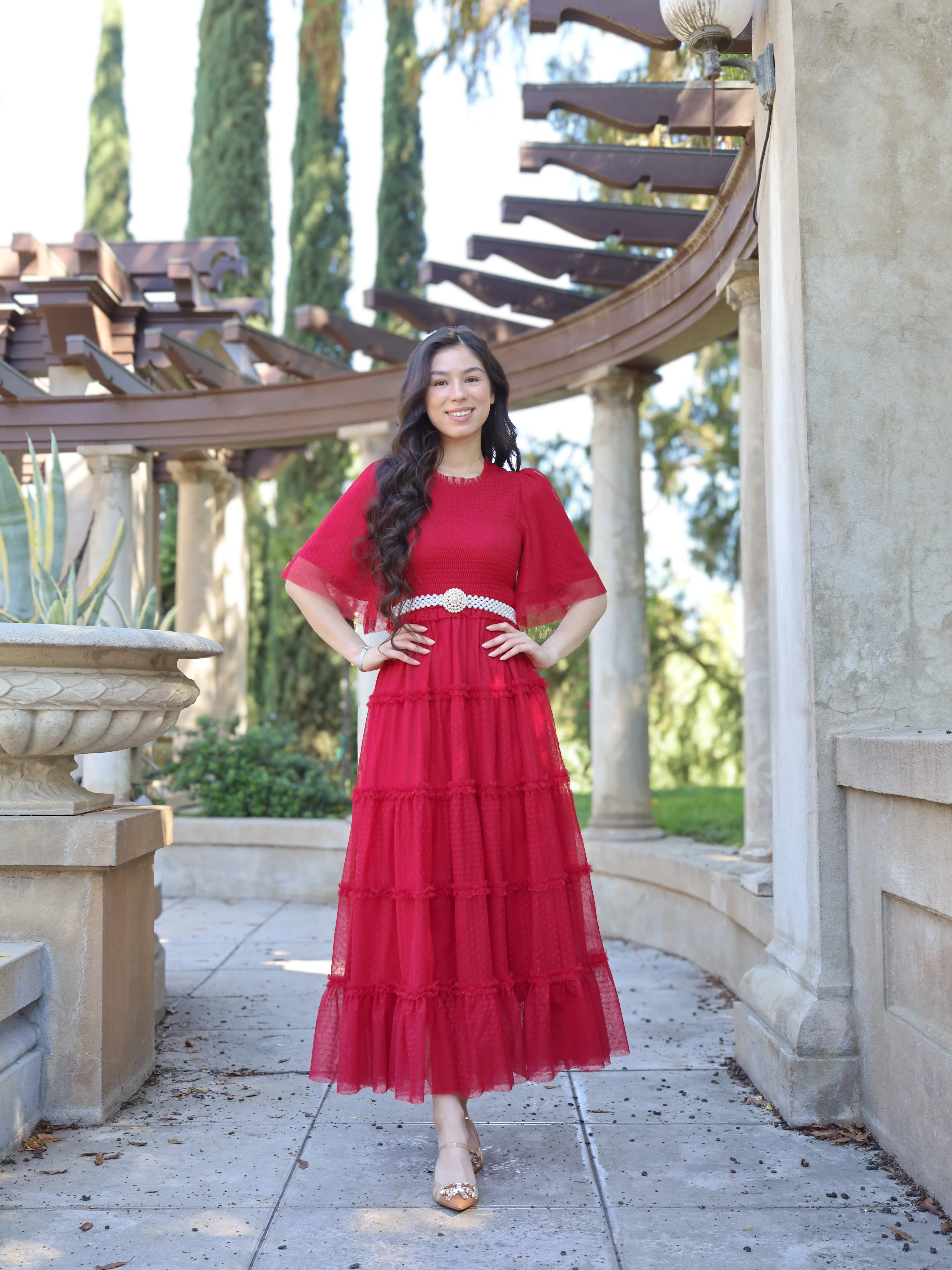 Vintage Romance Dress - Red - Image 9