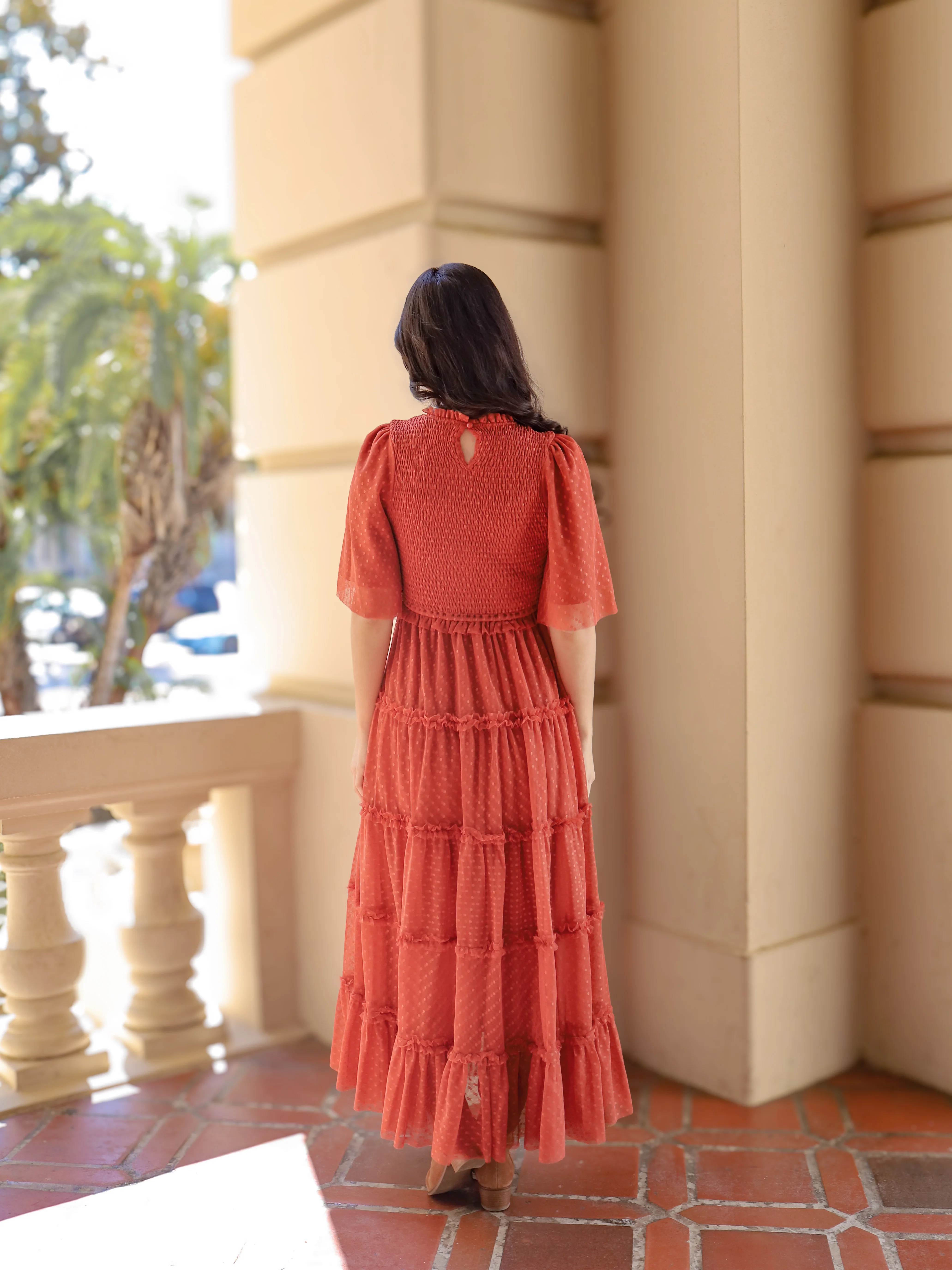 Vintage Romance Dress - Rust - Image 6