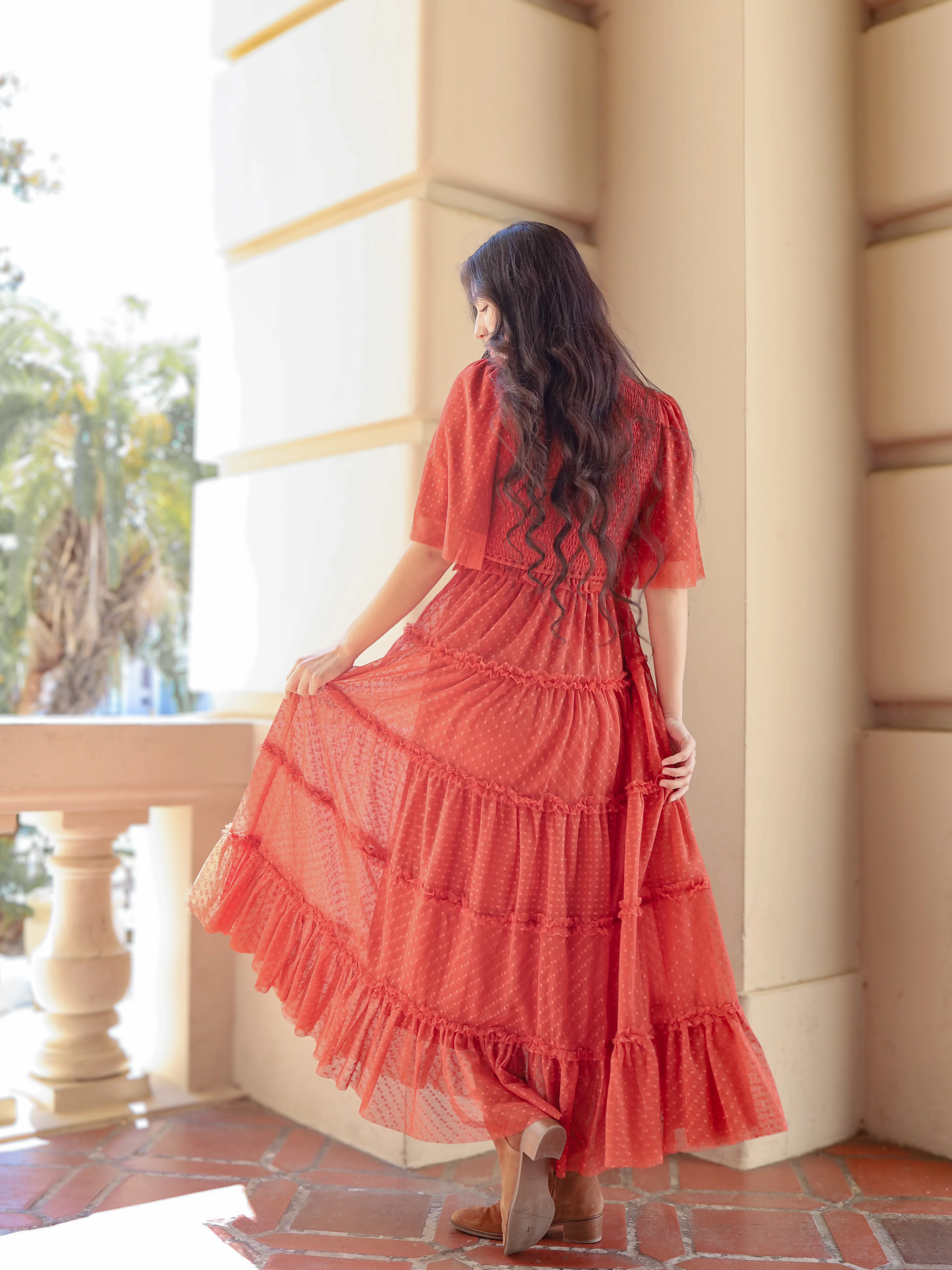 Vintage Romance Dress - Rust - Image 7